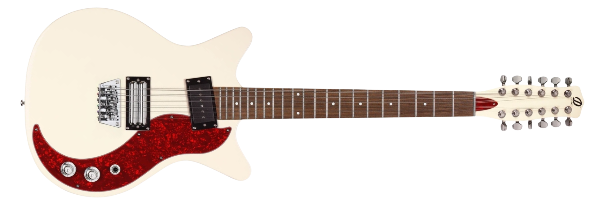 Guitarra Danelectro 59 X 12 Cordas Vintage Cream 12 Cordas Semi-Oca com 2 Captadores Lipstick e Ponte Ajustável