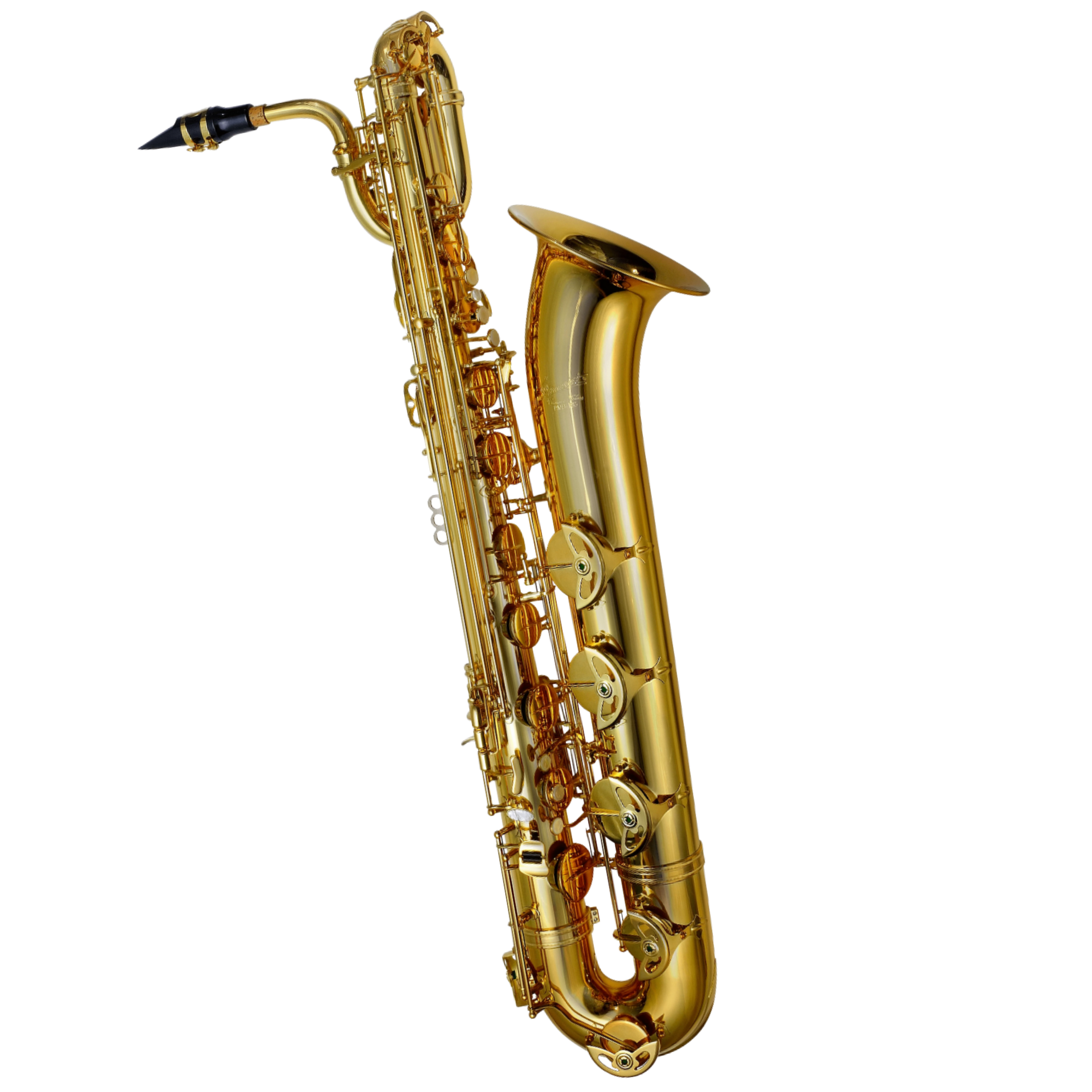 Saxofone Barítono P.Mauriat PMB-185 BGL Gold Lacquer Eb com Chaves em Madrepérola