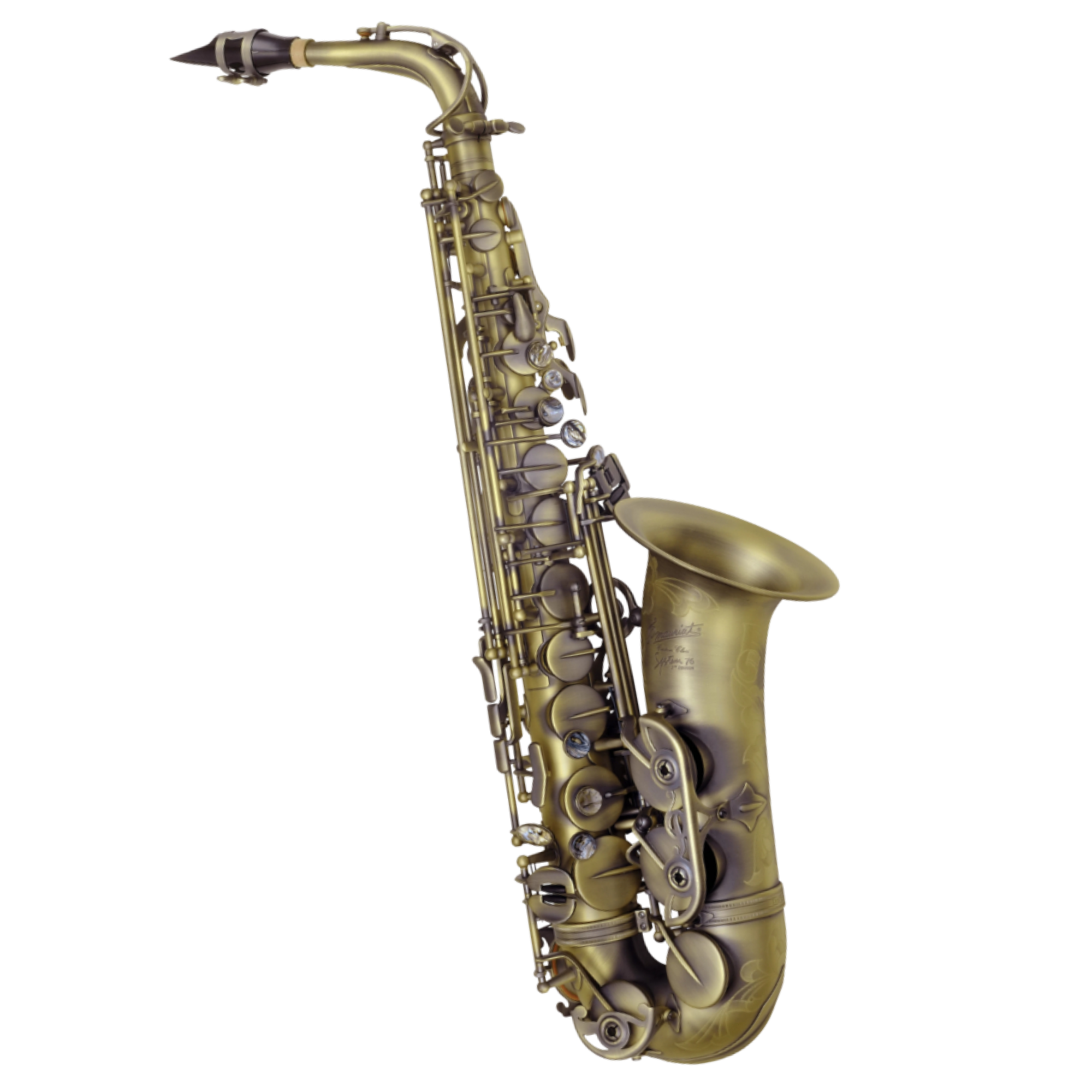 Saxofone Alto P.Mauriat System-76 II ADK Dark Vintage Eb com Tudel Super VI Campana e Arco Gravados à Mão e Semi-Case PM