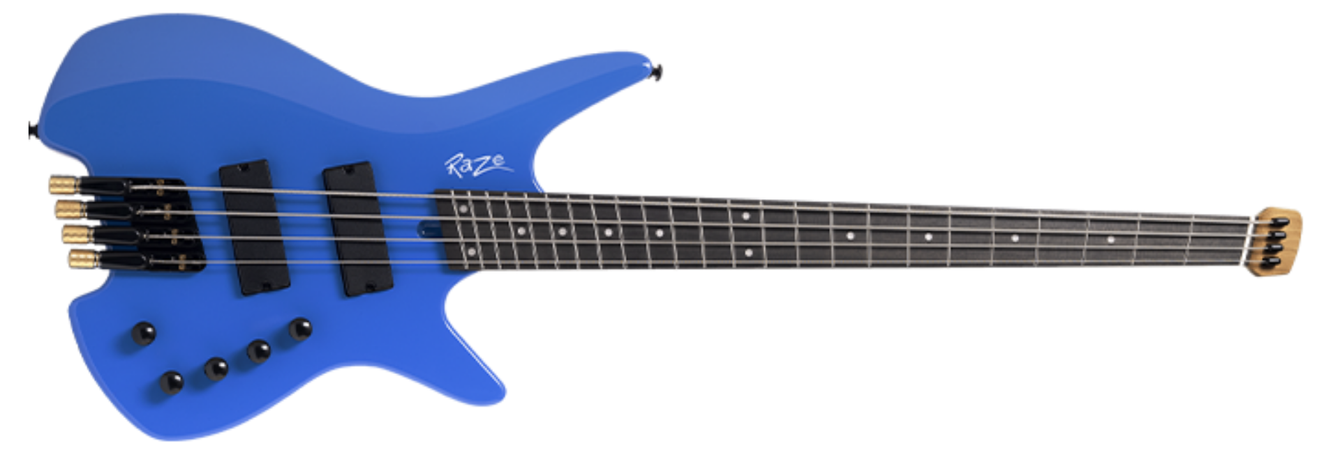 Contrabaixo Michael Raze BMR504F VB Vibrant Blue 4 Cordas Headless Multiescala Ativo com 2 Humbuckers