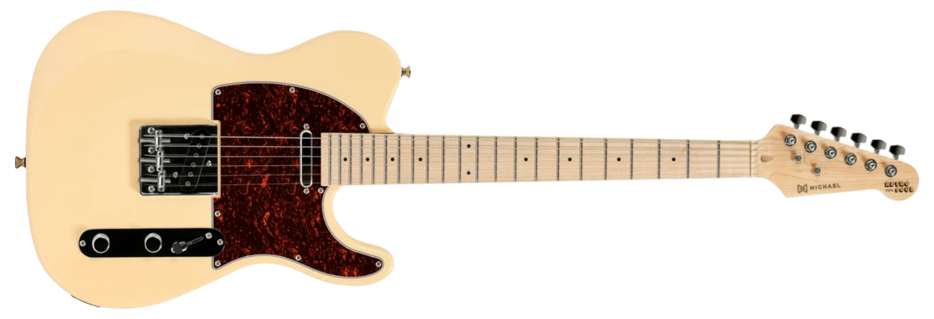 Guitarra Michael GMT132 CRM Cream Tele Style com Captadores Lipstick e Single Coil e Trastes em Inox