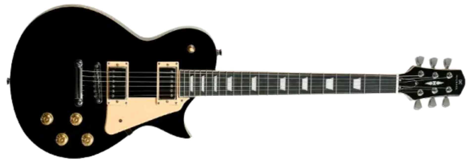 Guitarra Michael GML600 BLK Black Les Paul com 2 Humbuckers Cerâmicos e Trastes Extra-Jumbo em Inox