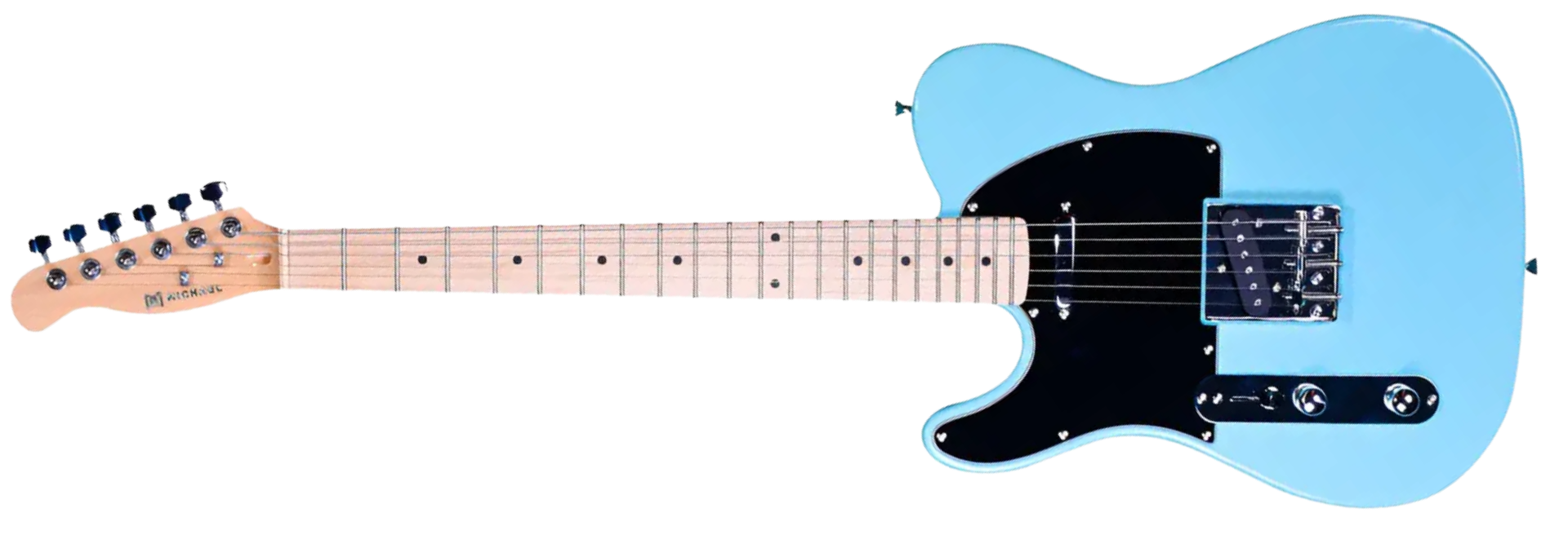 Guitarra Michael GM385N LH AB Antique Blue Telecaster Canhoto com Captadores Lipstick e Single Coil e Trastes Extra-Jumbo
