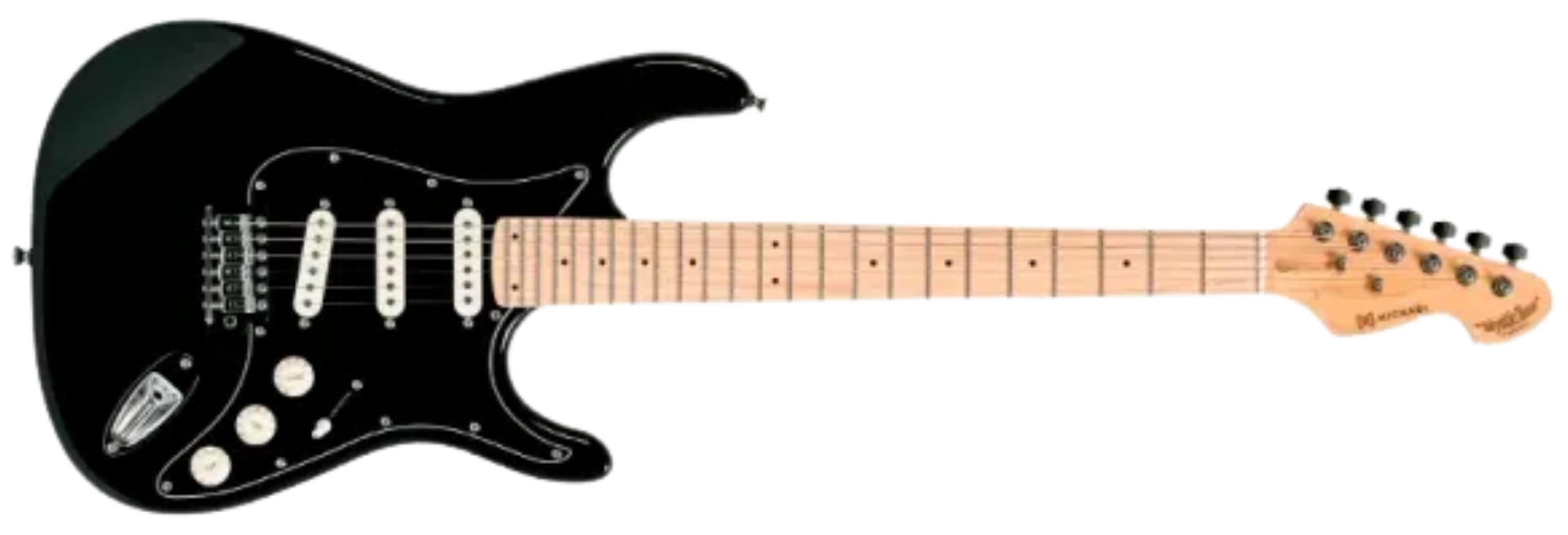 Guitarra Michael MysticTone GMS130 BLK Black Strato SSS 6 Cordas Corpo Poplar Braço Maple Escala Purple Heart 24 Trastes Inox