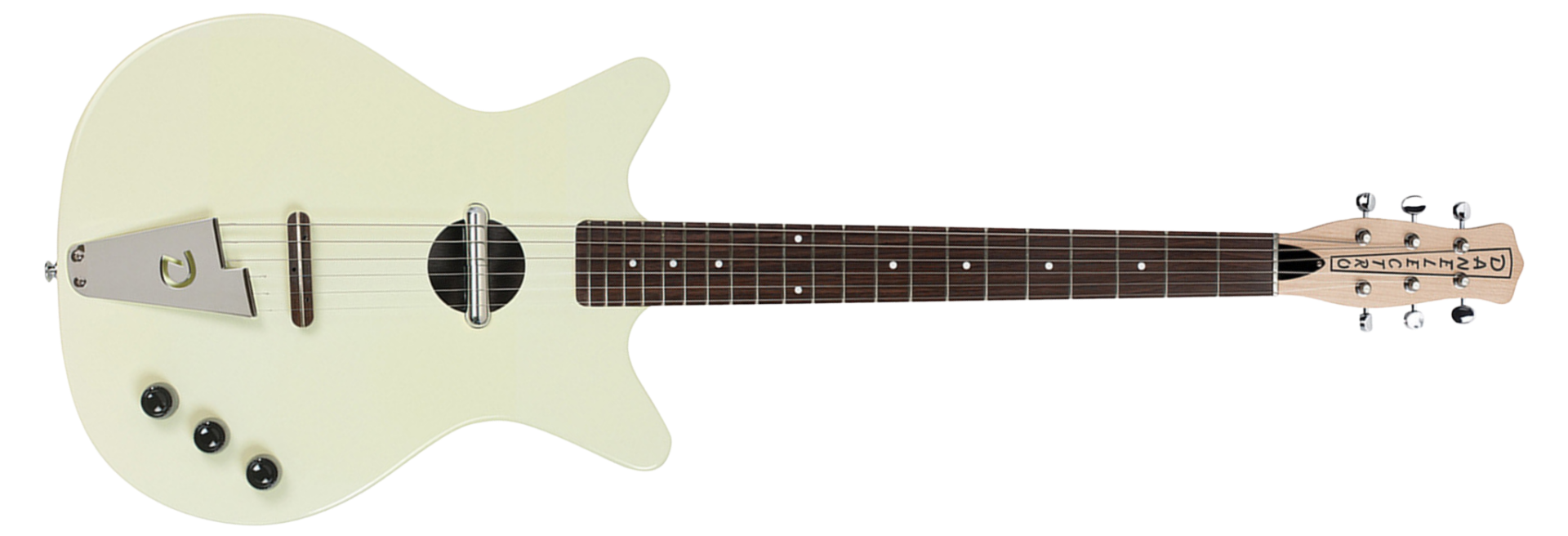 Guitarra Danelectro Convertible Cream 6 Cordas Semi-Hollow com 2 Captadores Lipstick