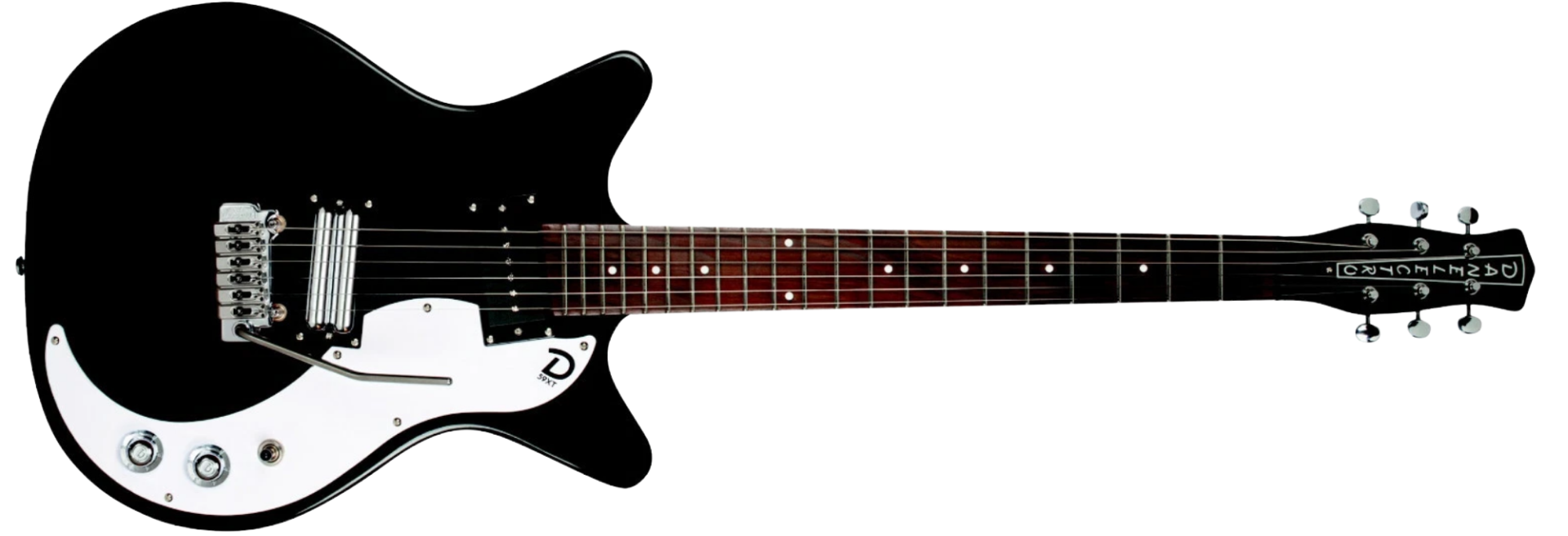 Guitarra Danelectro 59 XT Black 6 Cordas Semi-Oca Shorthorn 2 Captadores Lipstick Alnico VI