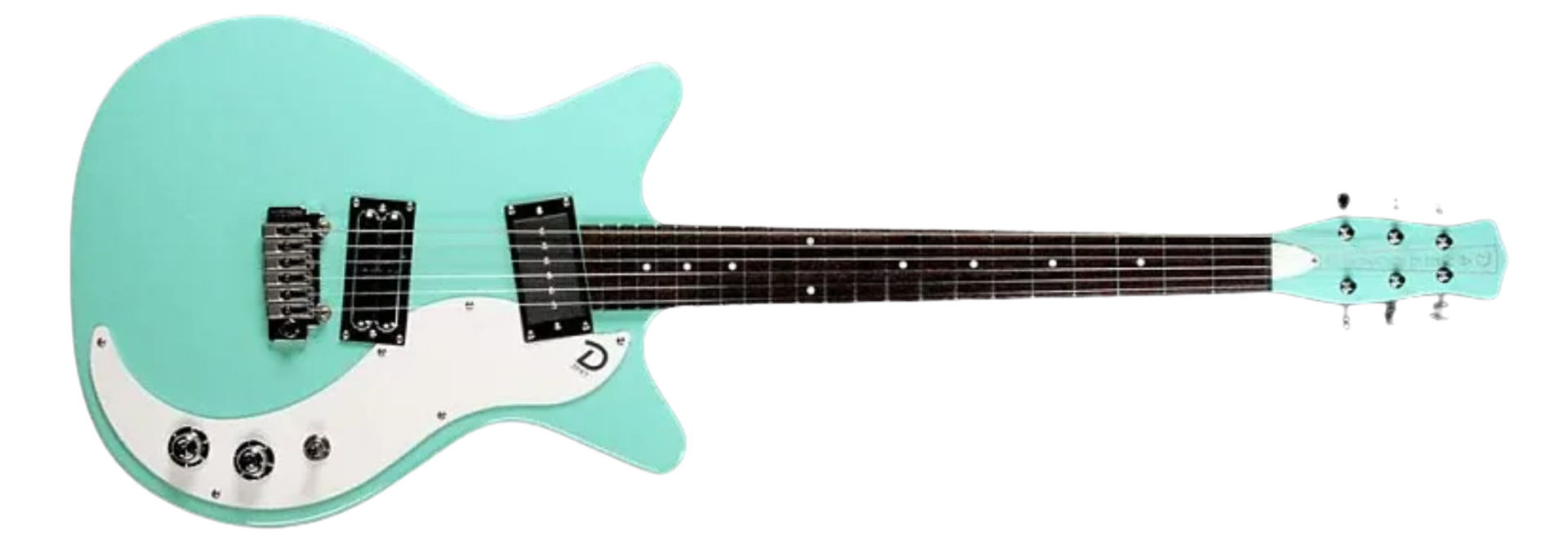 Guitarra Danelectro 59 X Light Aqua 6 Cordas Semi-Oca Shorthorn 2 Captadores Lipstick Alnico VI