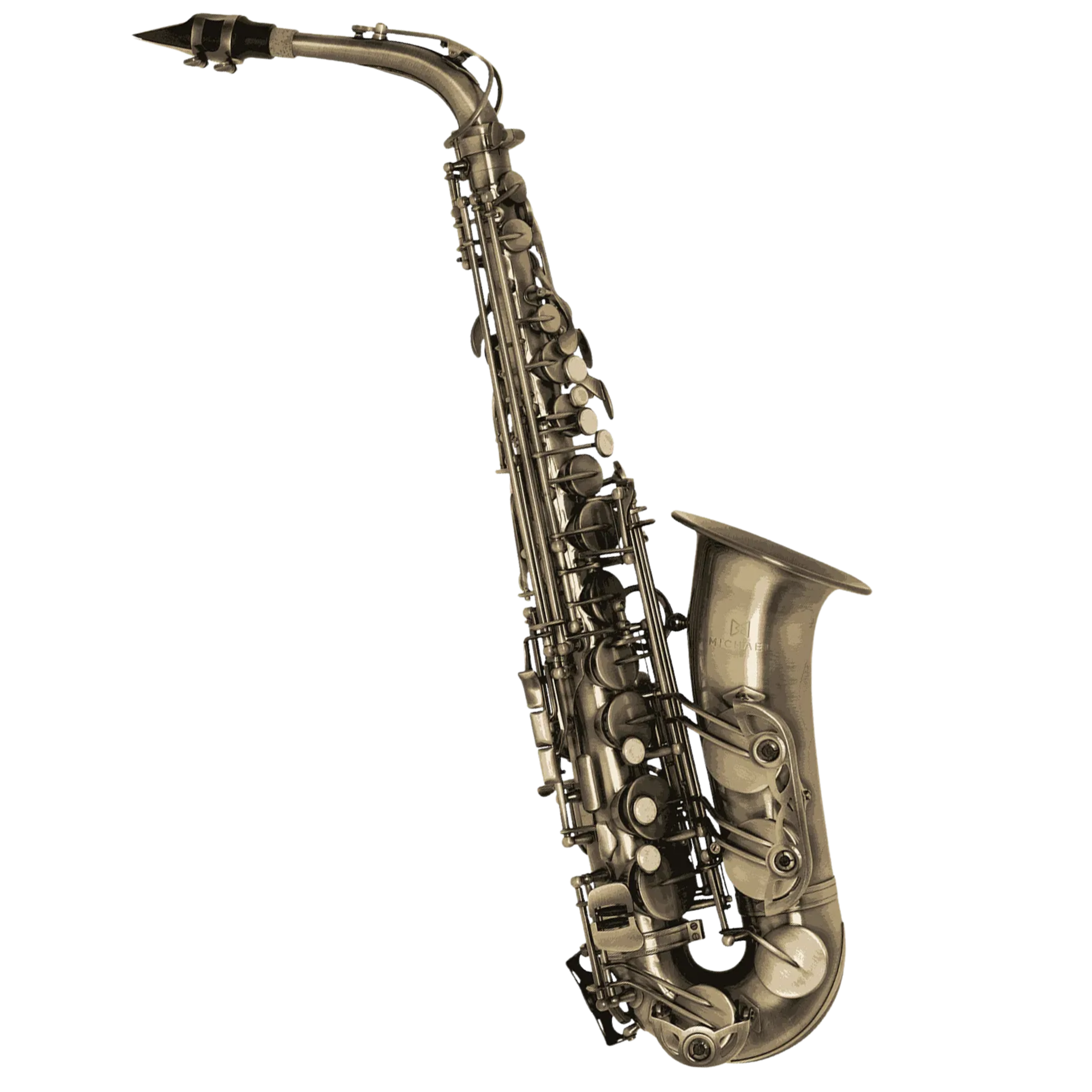 Sax Alto Michael Essence WASM31 Escovado Envelhecido Eb com Campana Removível Ornamentada