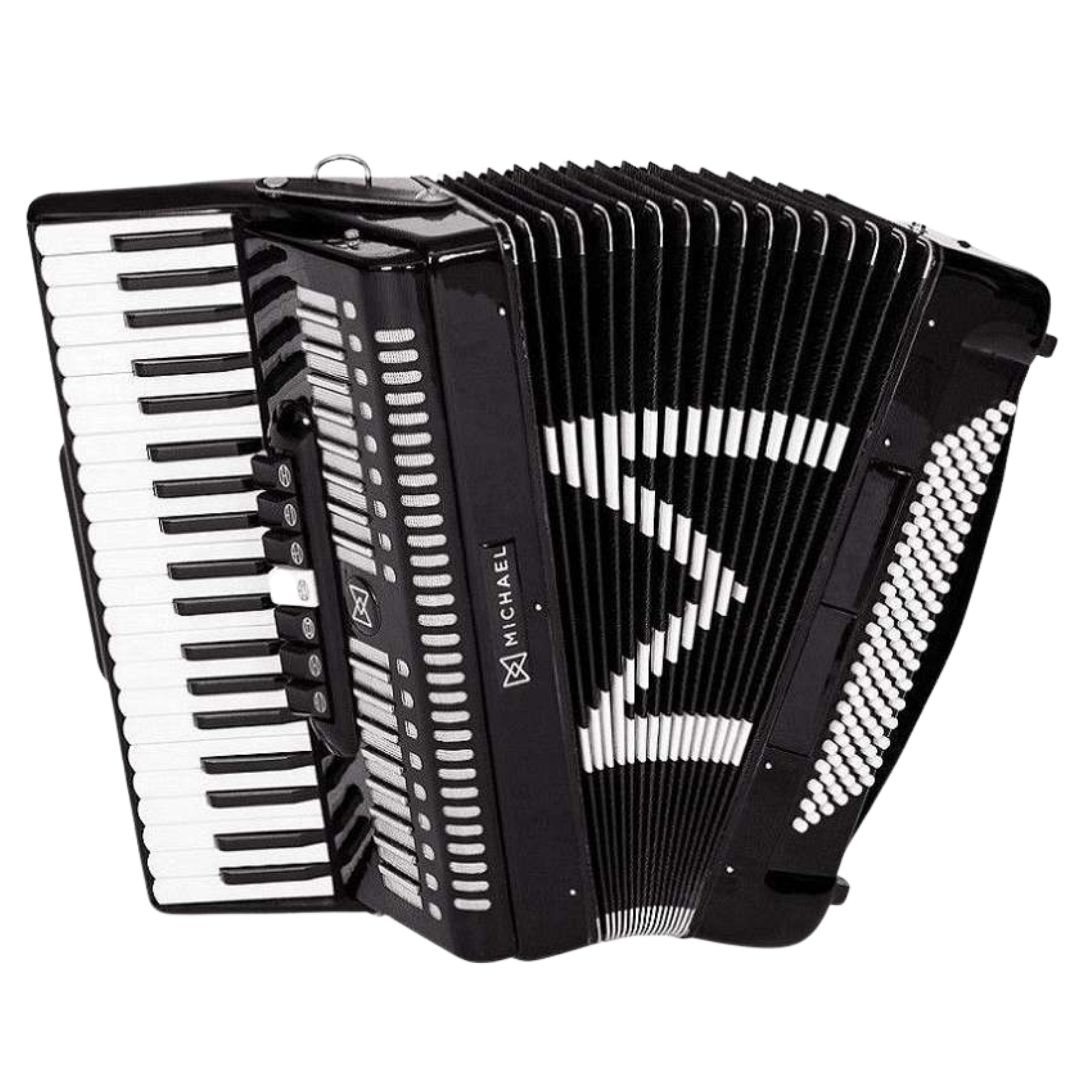 Acordeon Michael ACM12007N SPB Preto Sólido 120 Baixos 41 Teclas 9 Registros e Bag