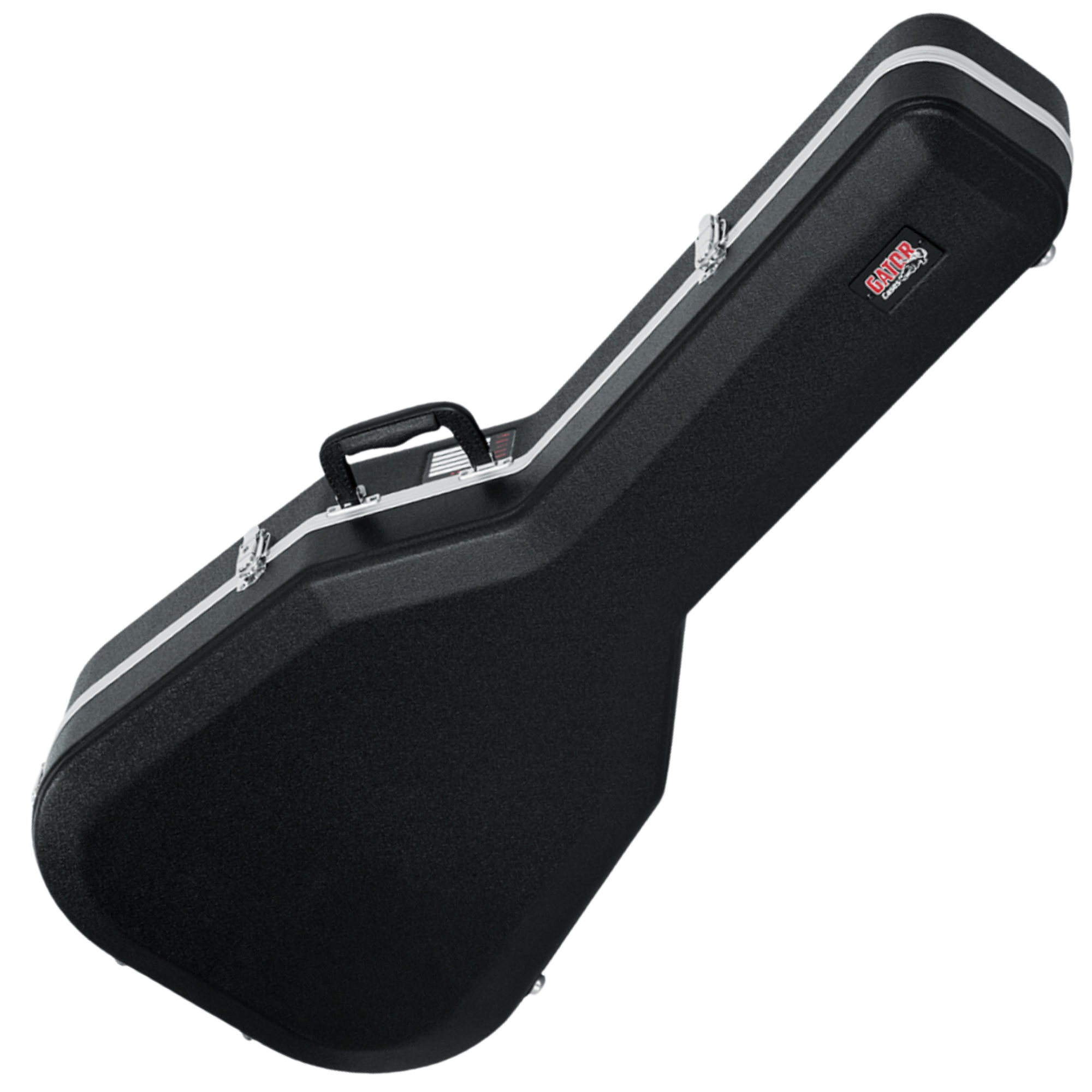 Case para Violão Gator GC-JUMBO-S Rígido ABS para Violão Jumbo Preto com EPS, Forro Aveludado e Travas com Chave