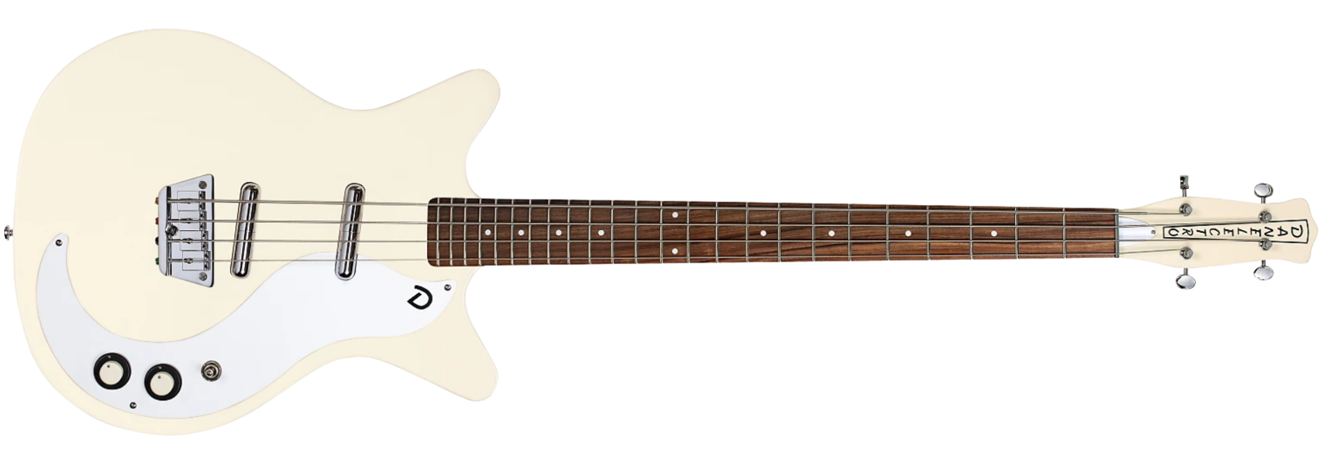 Contrabaixo Danelectro '59 DC Short Scale Vintage Cream com 2 Captadores Lipstick e Escala 30"