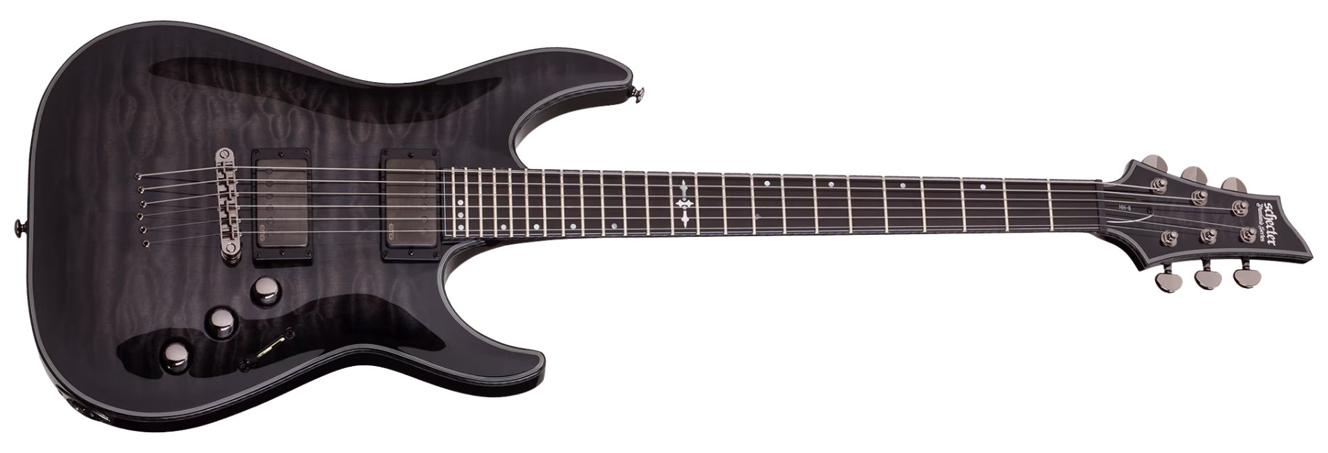 Guitarra Schecter Hellraiser Hybrid C-1 TBB Trans Black Burst 6 Cordas com EMG 57/66 e Ebony 1922
