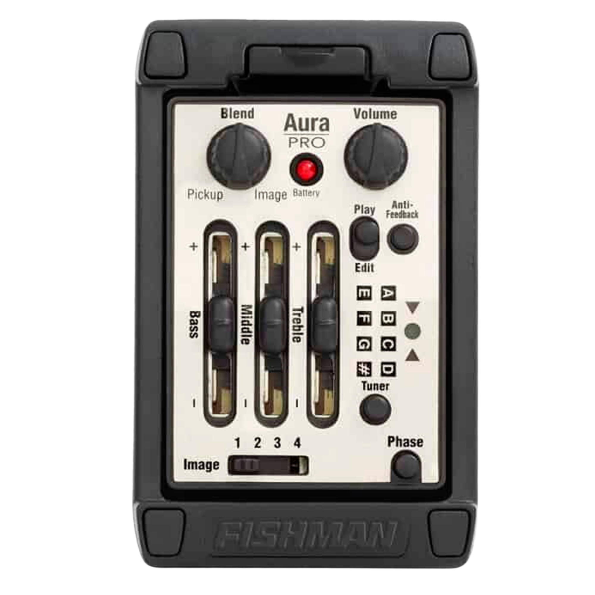 Captador e Pré Fishman PRO-MAN-P81 Aura Pro Onboard para Violão Eletroacústico