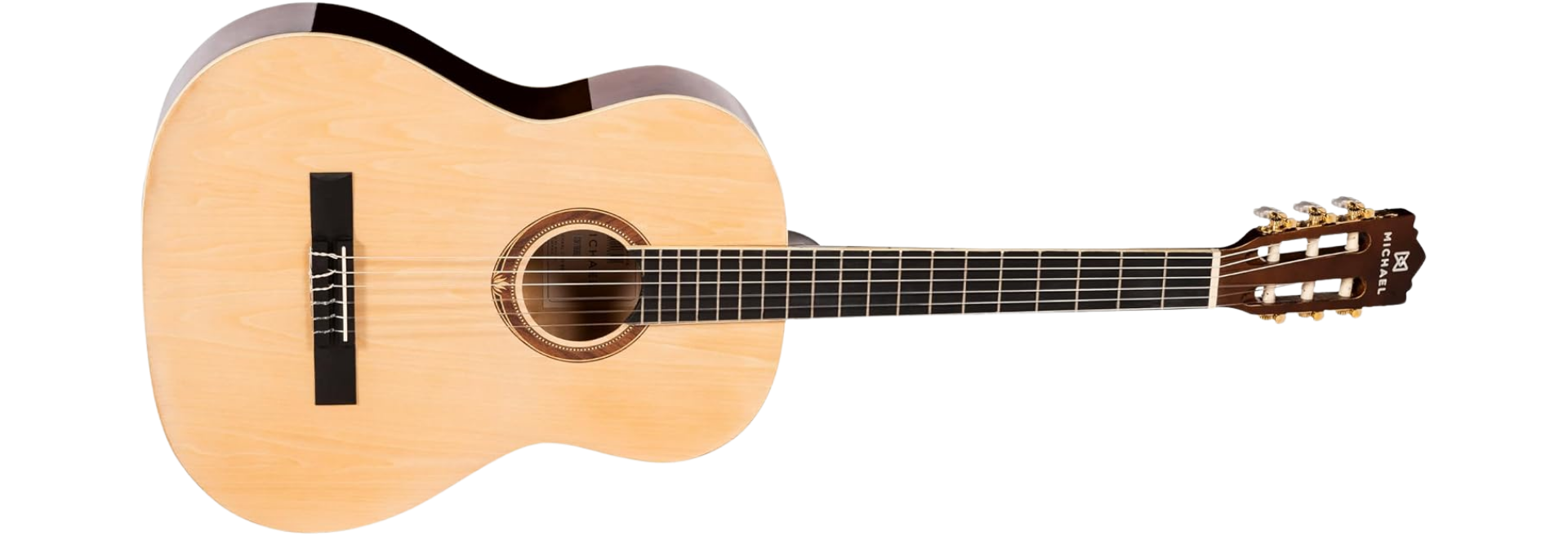 Violão Acústico Nylon Michael Go Play VM15NY NA Natural Brilhante 4/4 39" com Tampo Linden e Tensor Dual Action