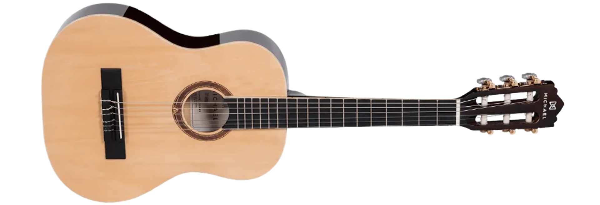 Violão Acústico Nylon Michael Go Play VM09E NA Natural Infantil 30" 6 Cordas com Tampo Linden e Escala Dark Maple
