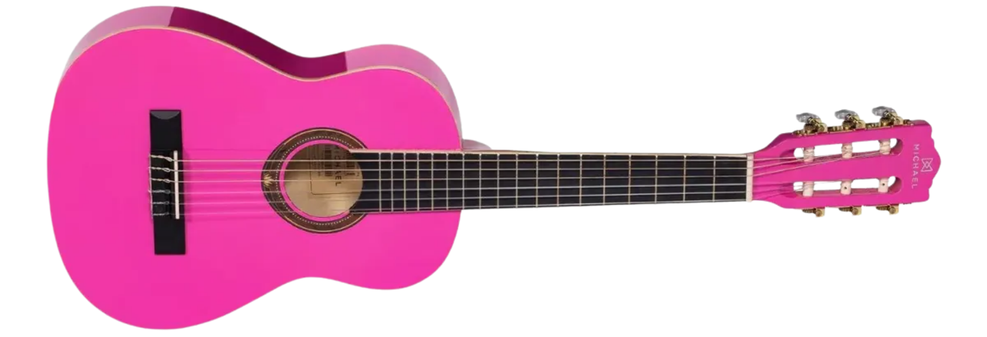 Violão Acústico Nylon Michael Go Play VM11E PK Pink Infantil 1/2 34" 6 Cordas