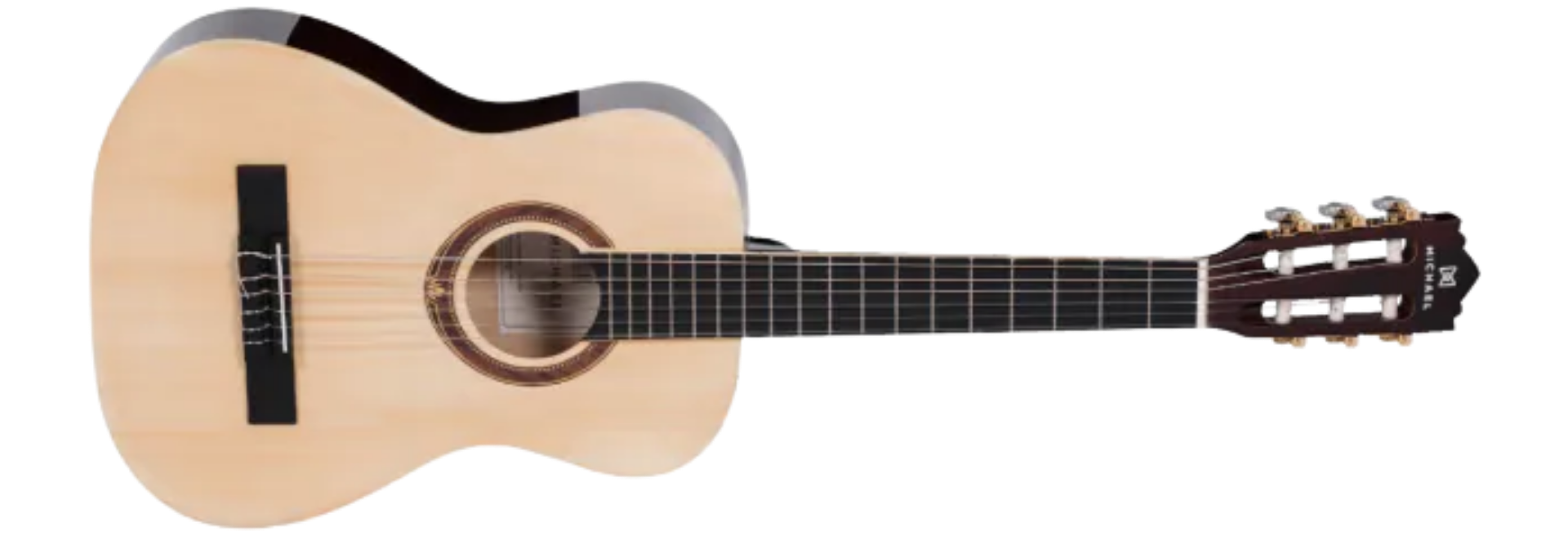 Violão Acústico Nylon Michael Go Play VM13E NA Natural Infantil 3/4 36" com Tampo Linden e Escala Dark Maple