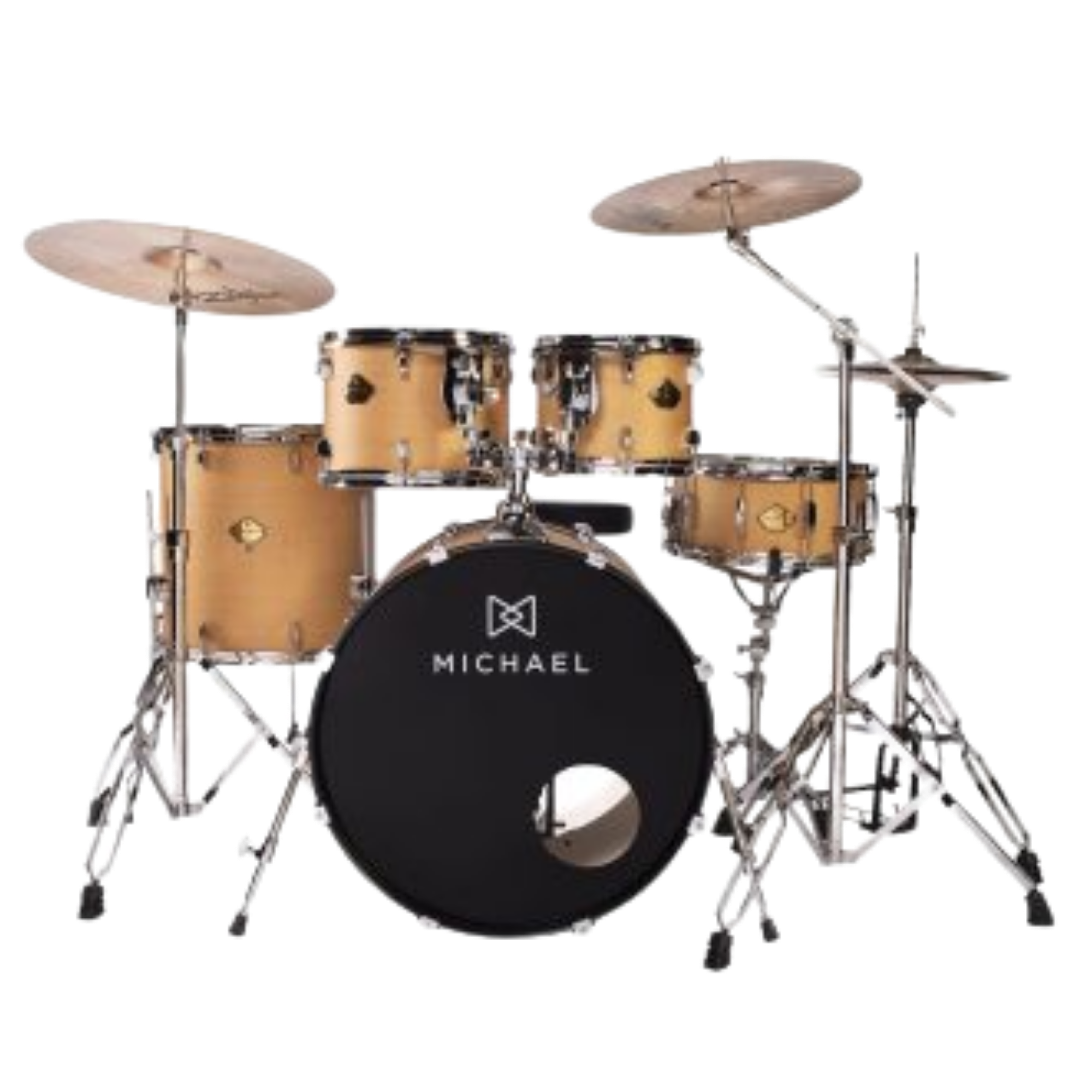 Bateria Acústica Michael Legacy DML422 WSM Warm Silky Mustard Bumbo 22" com Ferragens 5 Peças