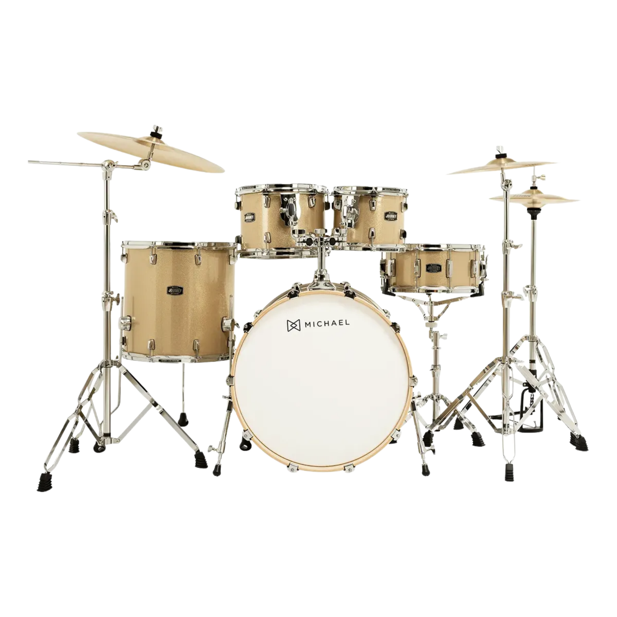 Bateria Michael Journey DMJ562 Bumbo 22" Shell Pack em Maple para Performance Profissional