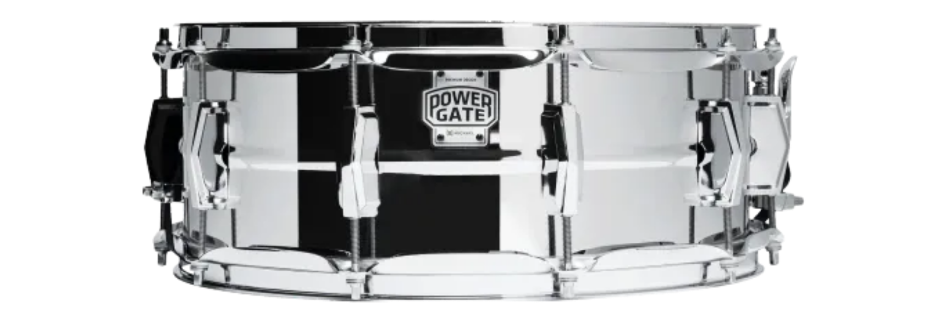 Caixa de Bateria Michael Powergate Reflect Steel PGR1455 ST 14"x5,5" em Aço com 10 Afinações