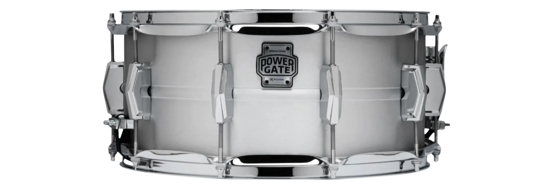 Caixa de Bateria Michael Powergate Clarity PGC1465 AL 14"x6,5" Alumínio com 10 Afinações e Aros Power Hoop