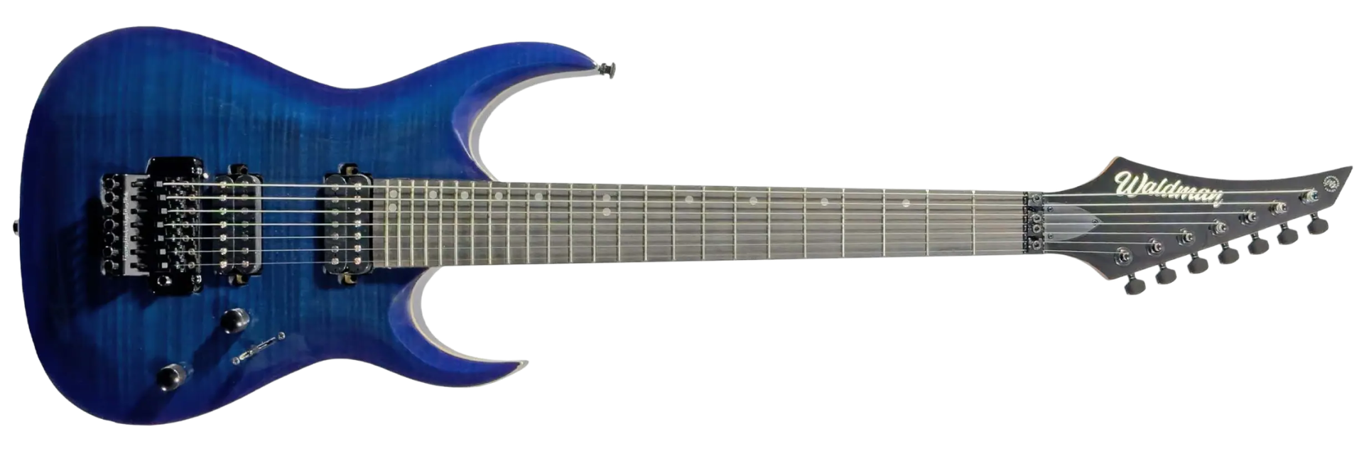 Guitarra Waldman WGAR277F BL Super Strat 7 Cordas Blue com 2 Humbuckers Floyd Rose Licensed 24 Trastes Escala Rosewood