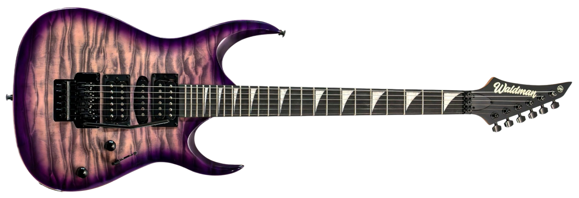 Guitarra Waldman WIGR270QX PPB Purple Burst HSH LFR 24 Trastes 6 Cordas com Corpo Basswood Quilted Top