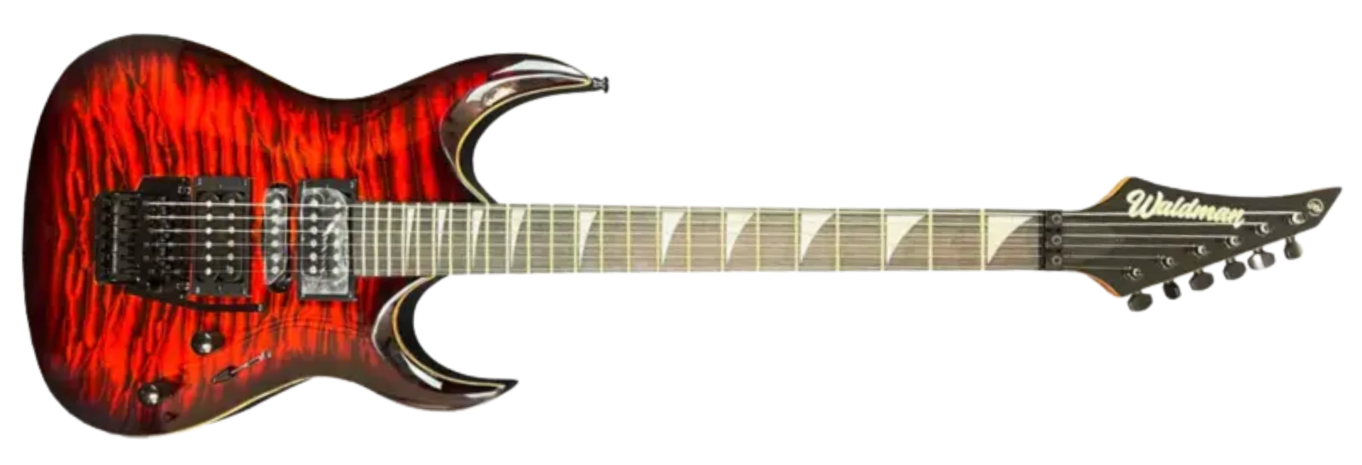 Guitarra Waldman WIGR270QX SB Sunburst HSH Hardtail 24 Trastes 6 Cordas com Corpo Basswood Quilted Top