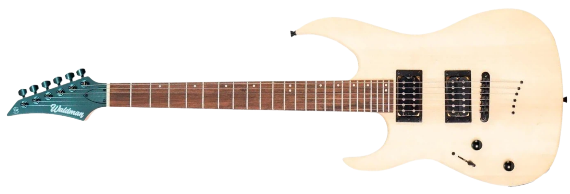Guitarra Waldman WST180L NS Natural Satin Canhota HH Fixa 24 Trastes 6 Cordas Corpo Poplar e Escala Laurel