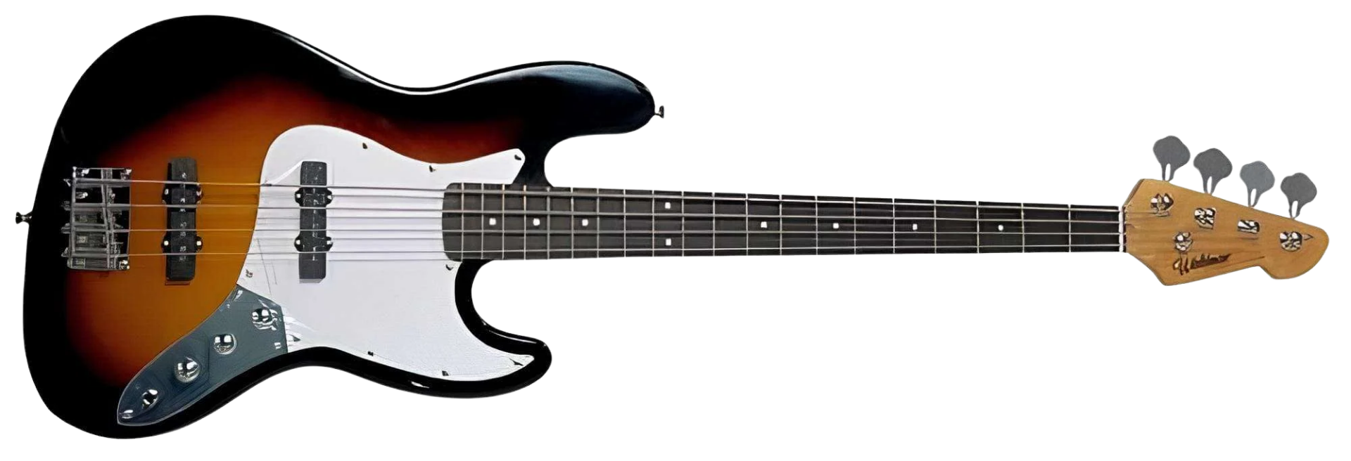Contrabaixo Waldman GJJ-100 BS Sunburst 4 Cordas Passivo com 2 Captadores JB 20 Trastes Escala Technical Wood
