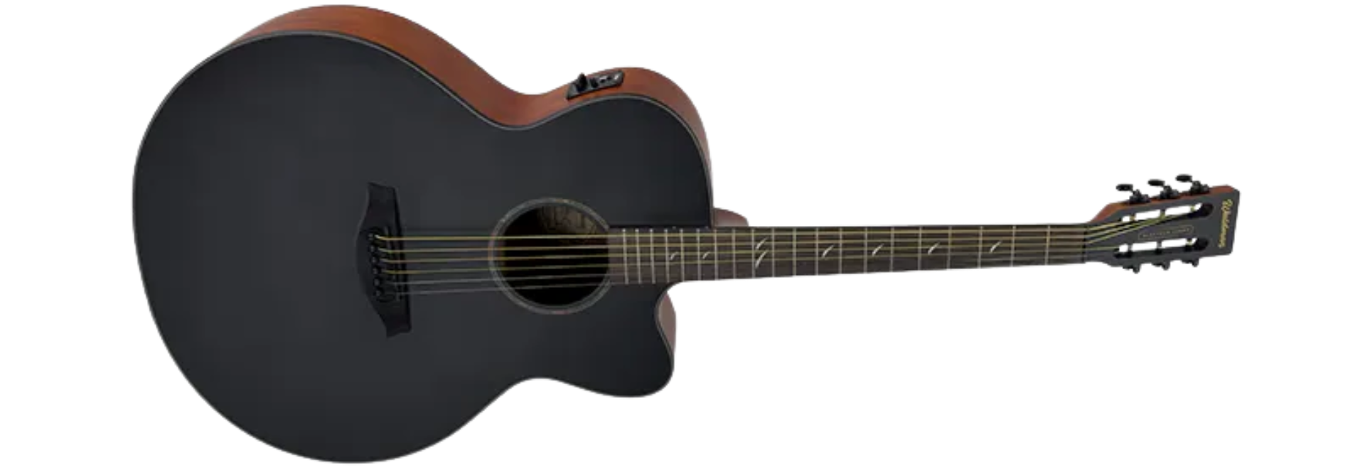 Violão Eletroacústico Aço Waldman Blastone Jumbo JCEX-642BKT Black Top
