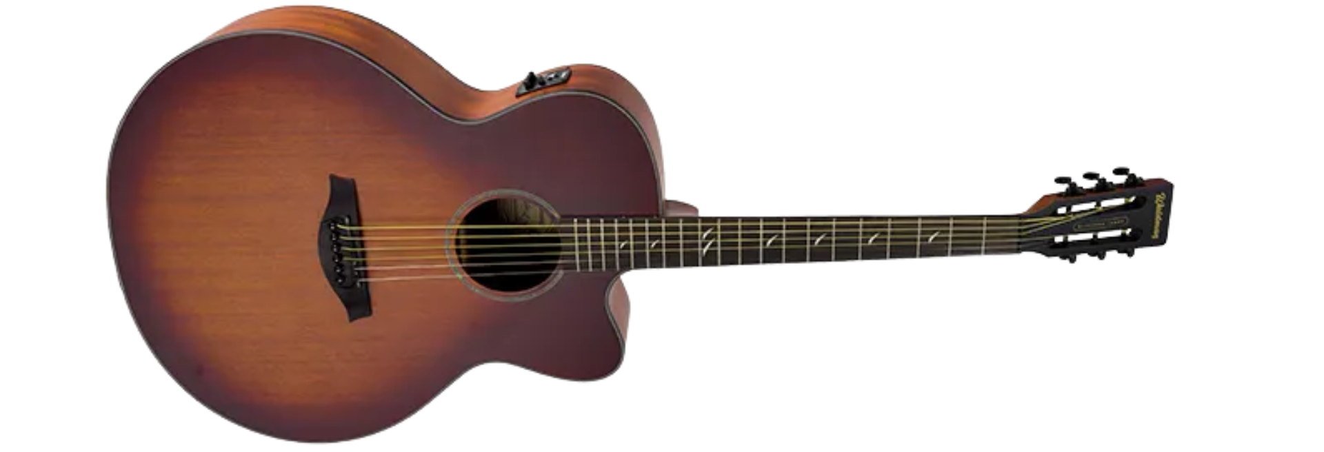 Violão Eletroacústico Aço Waldman Blastone Jumbo JCEX-642 Sunburst Top