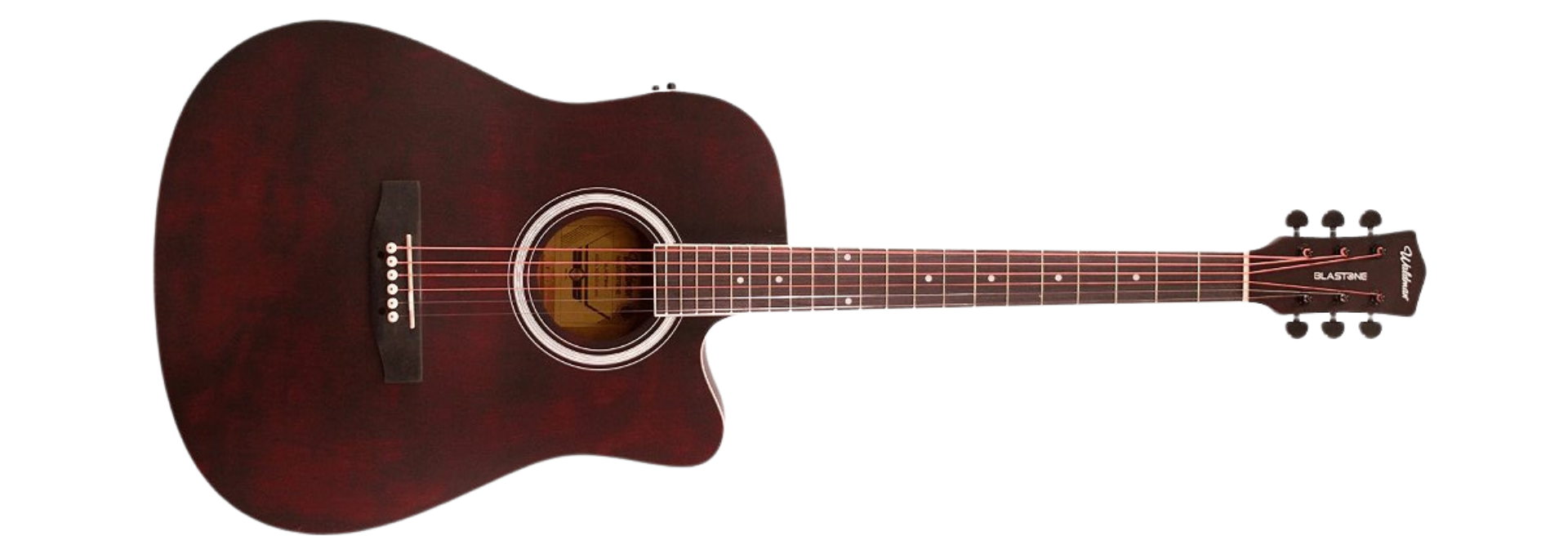 Violão Eletroacústico Aço Waldman DCE-41 BRB Brown Burst Dreadnought Cutaway