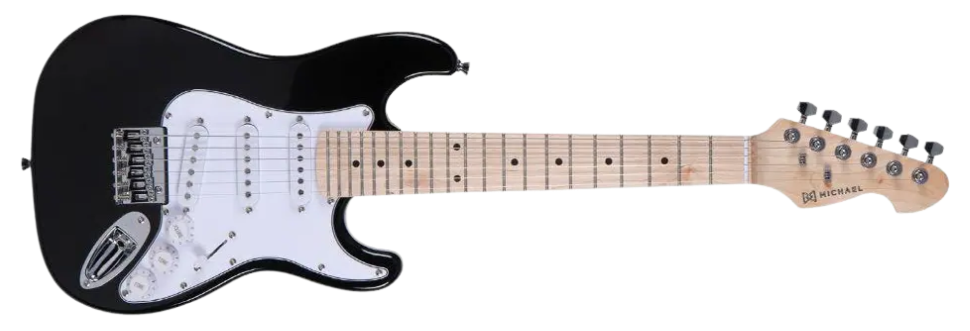 Guitarra Elétrica Michael GM219N BK Black Standard Junior Infantil Strato 3 Single Coil