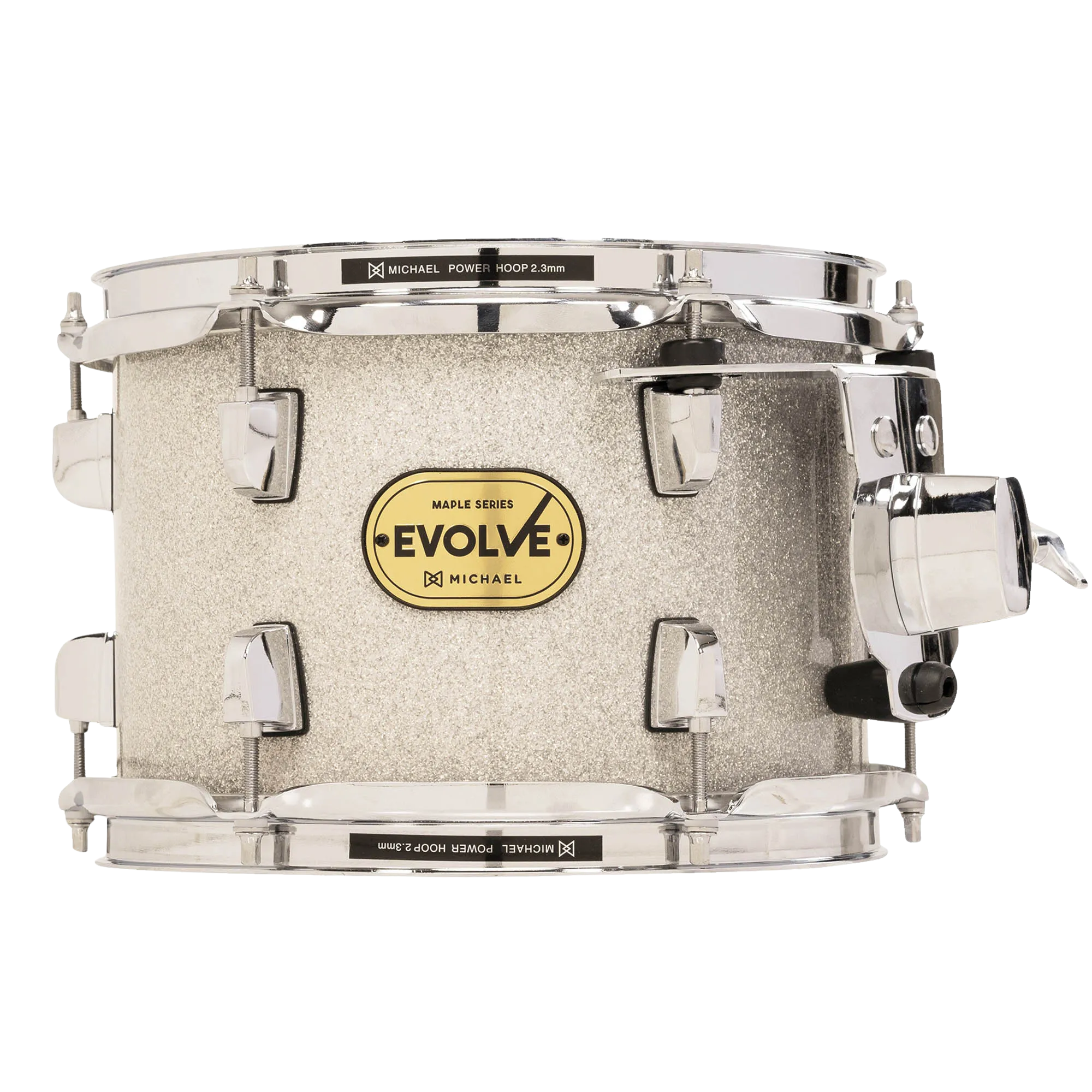 Tom Avulso Michael Evolve DMET0807 LSR Lacquer Silver 8x7 Maple Power Hoop