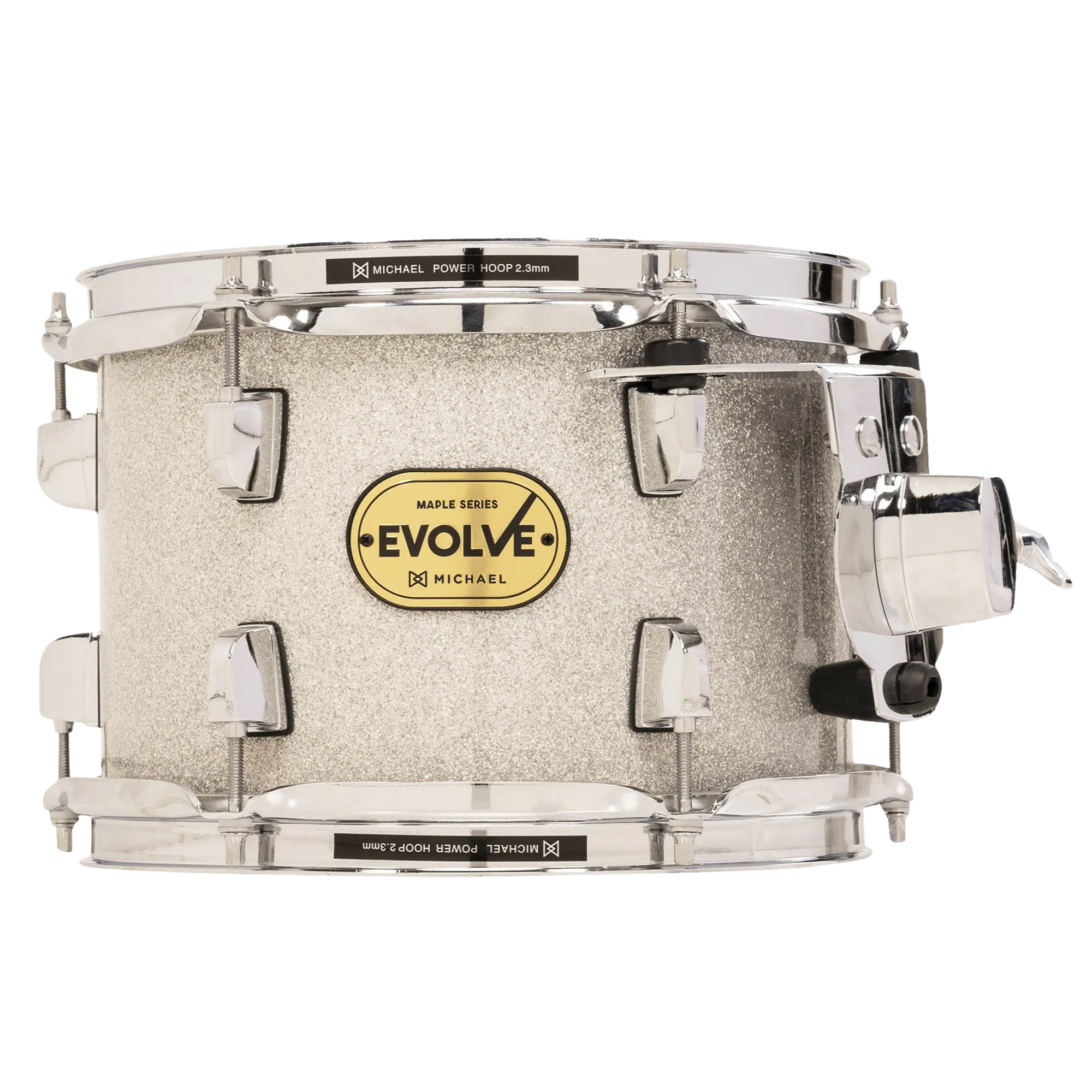 Tom Avulso Michael Evolve DMET0807 LSR Lacquer Silver 8x7 Maple Power Hoop