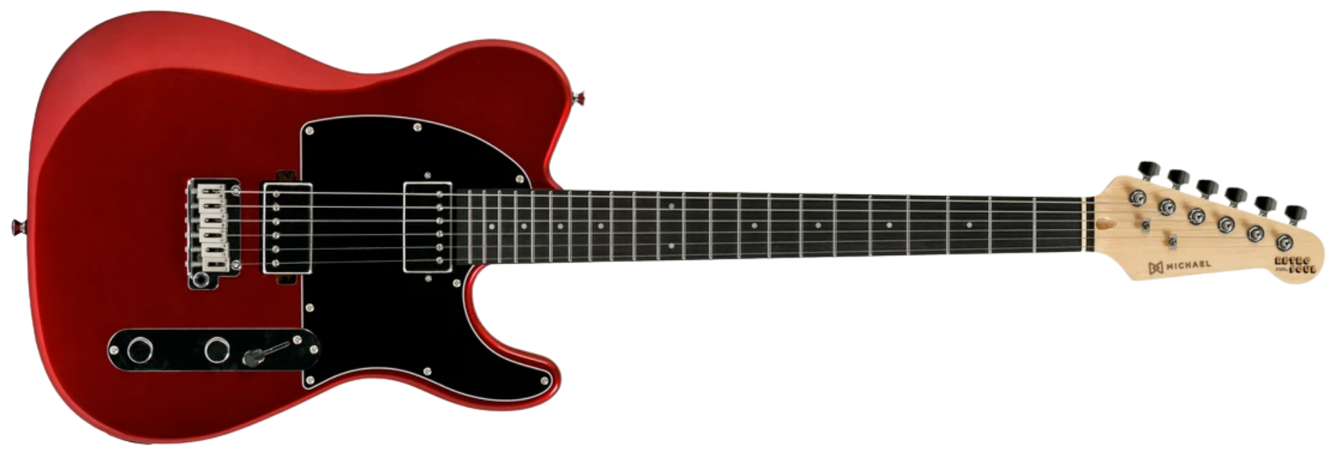 Guitarra Michael GMT142 DCR Dark Candy Red Telecaster HH Tremolo