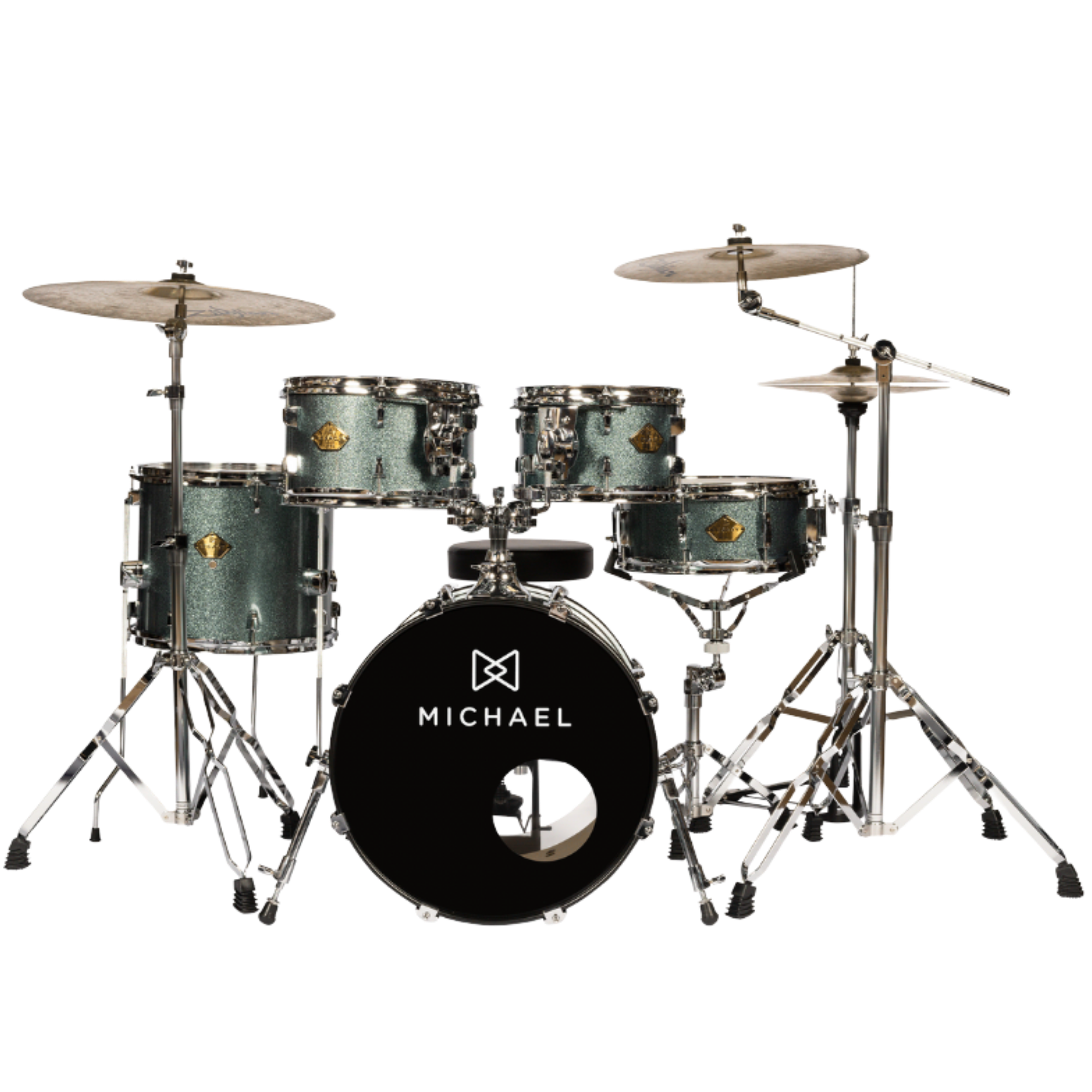 Bateria Michael Legacy DML418 4 Peças Bumbo 18" com Ferragens e Peles Michael