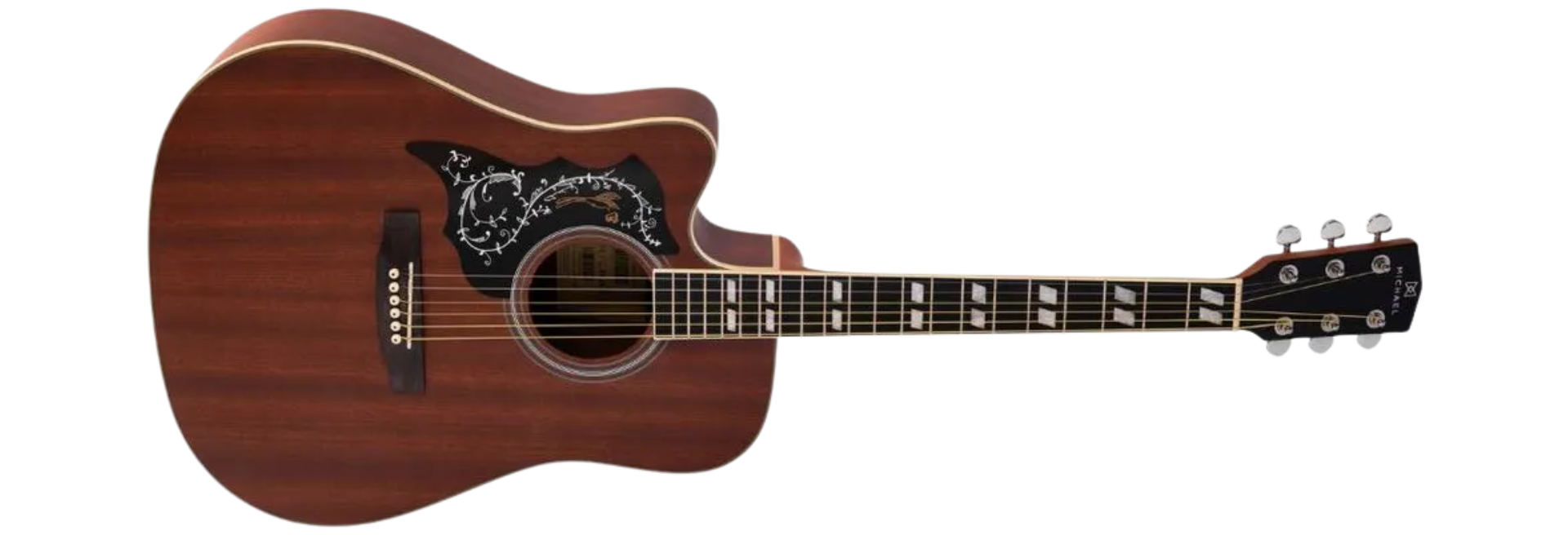 Violão Eletroacústico Michael VMF430LH MH Mahogany Canhoto Cosmic