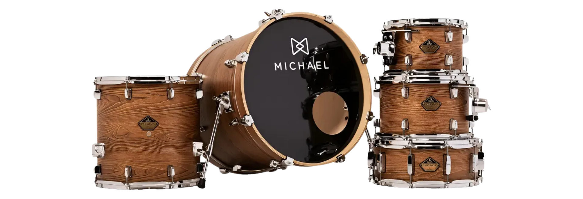 Bateria Michael Legacy Birch DMB522 FRT Bumbo 22” com Cascos em Birch e Ferragens