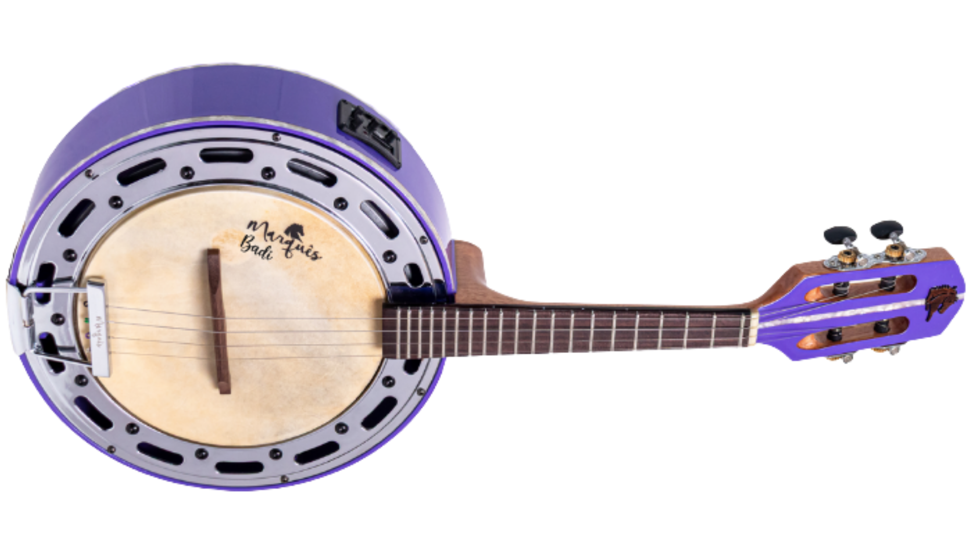 Banjo Eletroacústico Marquês BAJ-143PUEQ Badi Roxo com Aro Cromado EQ A-20 3 Bandas e Afinador