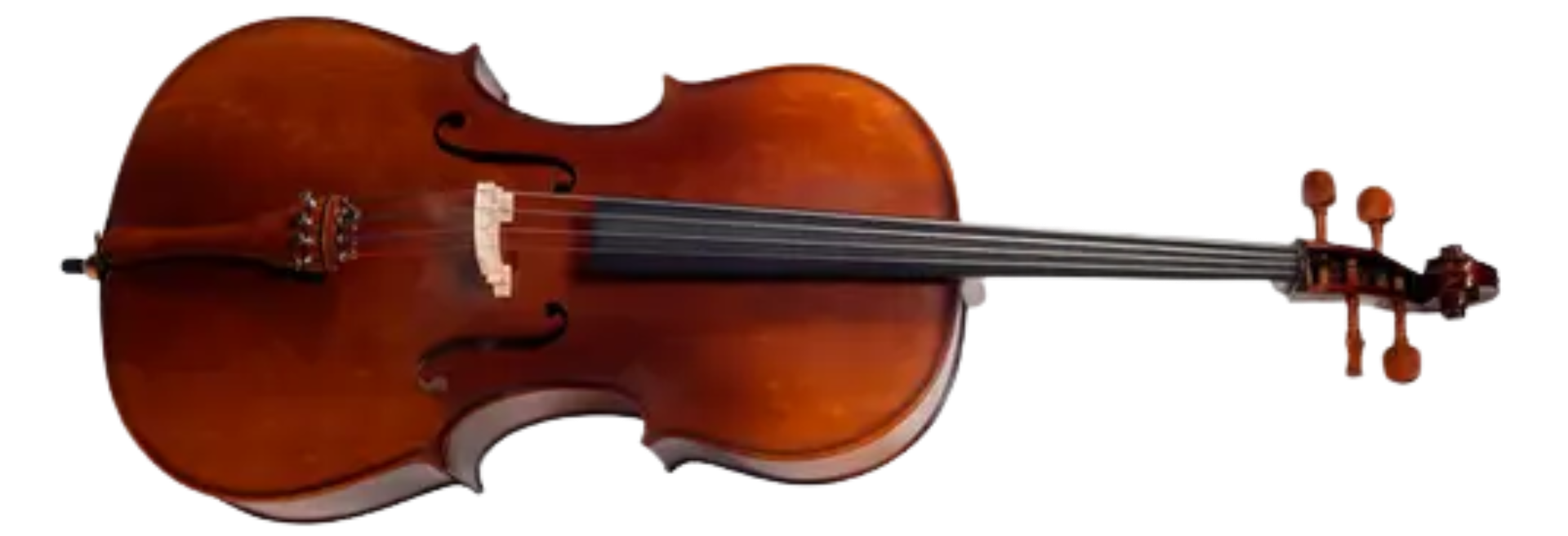 Violoncelo Acústico Michael VOM126 1/2 com Espelho, Estandarte e Cravelhas em Ébano