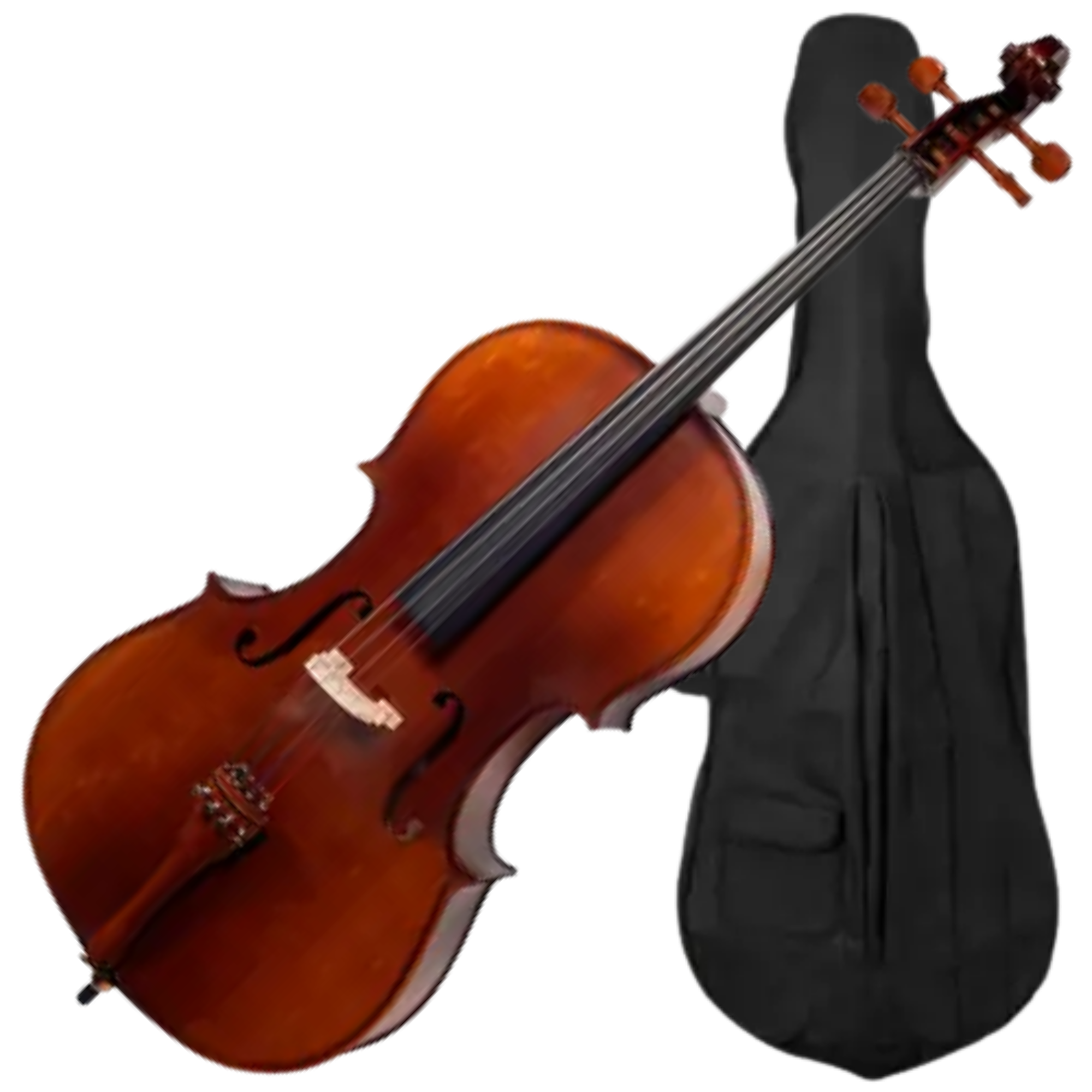 Violoncelo Acústico Michael VOM126 1/2 com Espelho, Estandarte e Cravelhas em Ébano