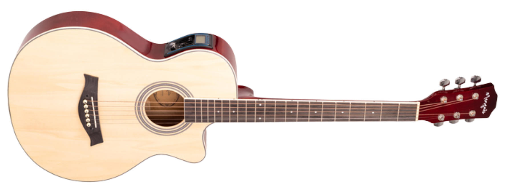 Violão Eletroacústico Aço Marquês VA-205NTEQ Natural Brilho Auditorium Cutaway com LC-05 5 Bandas e Afinador