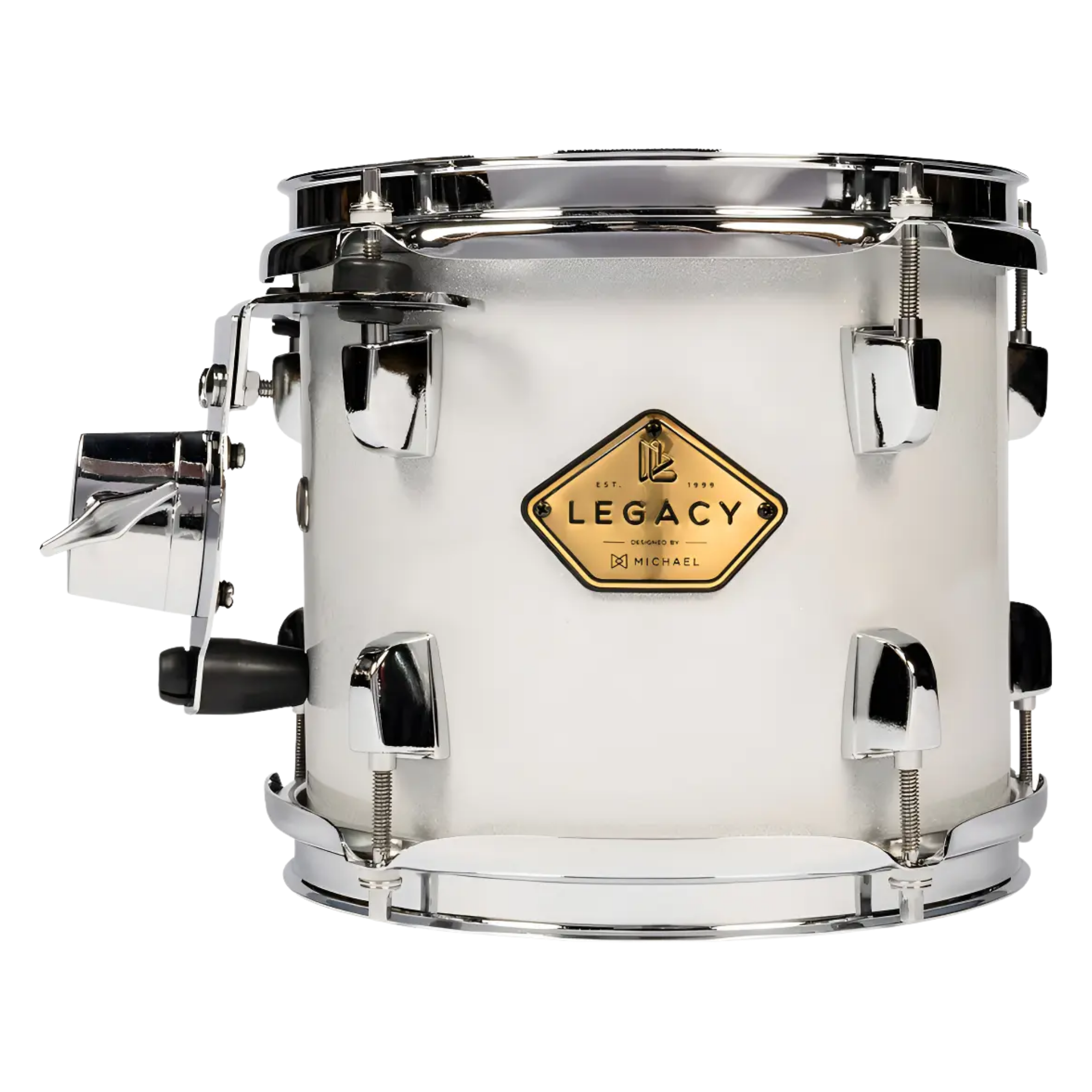 Tom para Bateria Michael Legacy DMLT0807 SSR Sparkle Silver 8" x 7" Casco Poplar com Suspensão M.S.3 e Holder