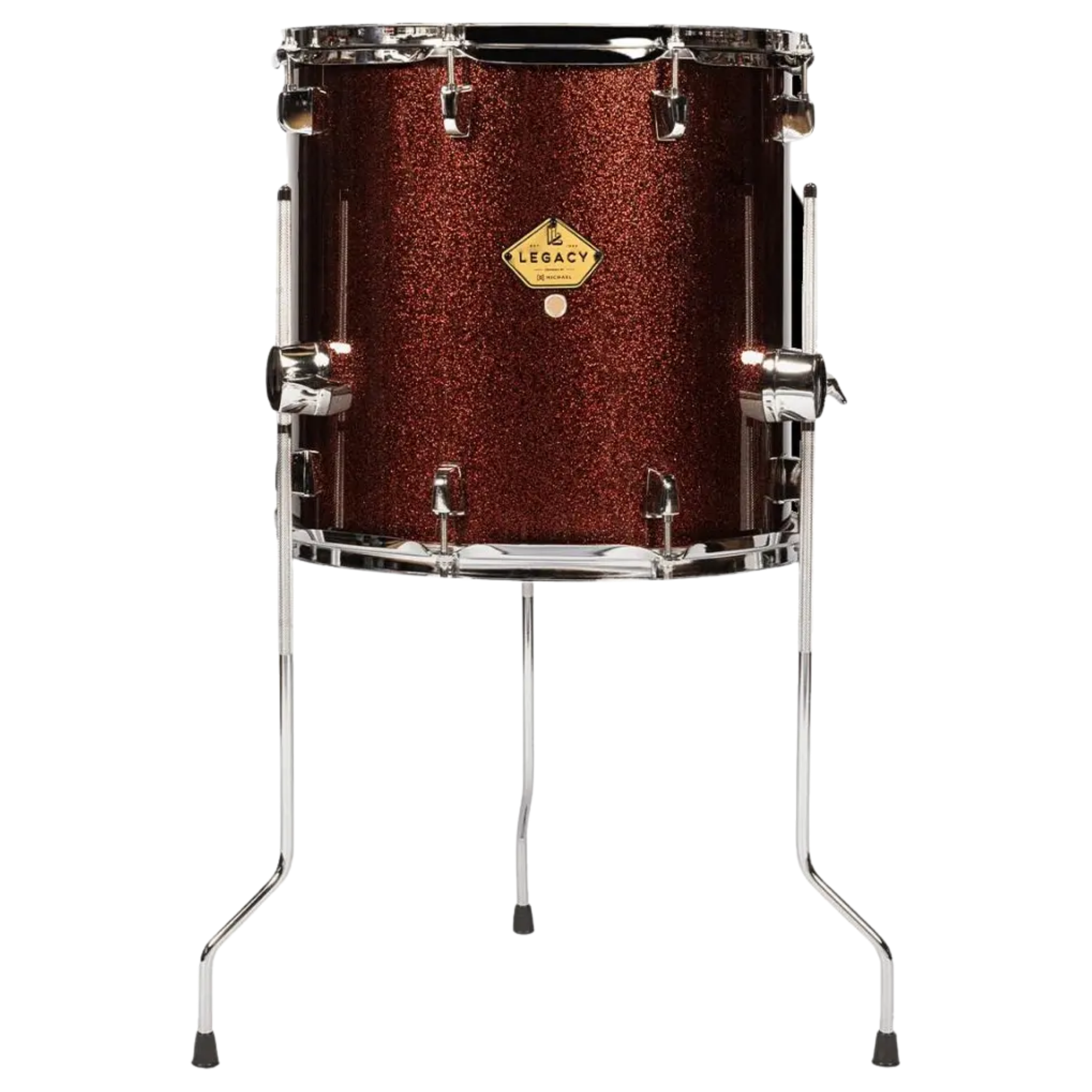 Surdo para Bateria Michael Legacy DMLF1414 SWR Sparkle Wine 14" x 14" Casco Poplar com Pés Extralongos
