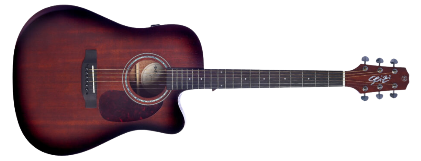 Violão Eletroacústico Aço Seizi Neo Tokyo Cutaway Kaizen Mahogany Burst Satin com Armrest e Bag 10360587