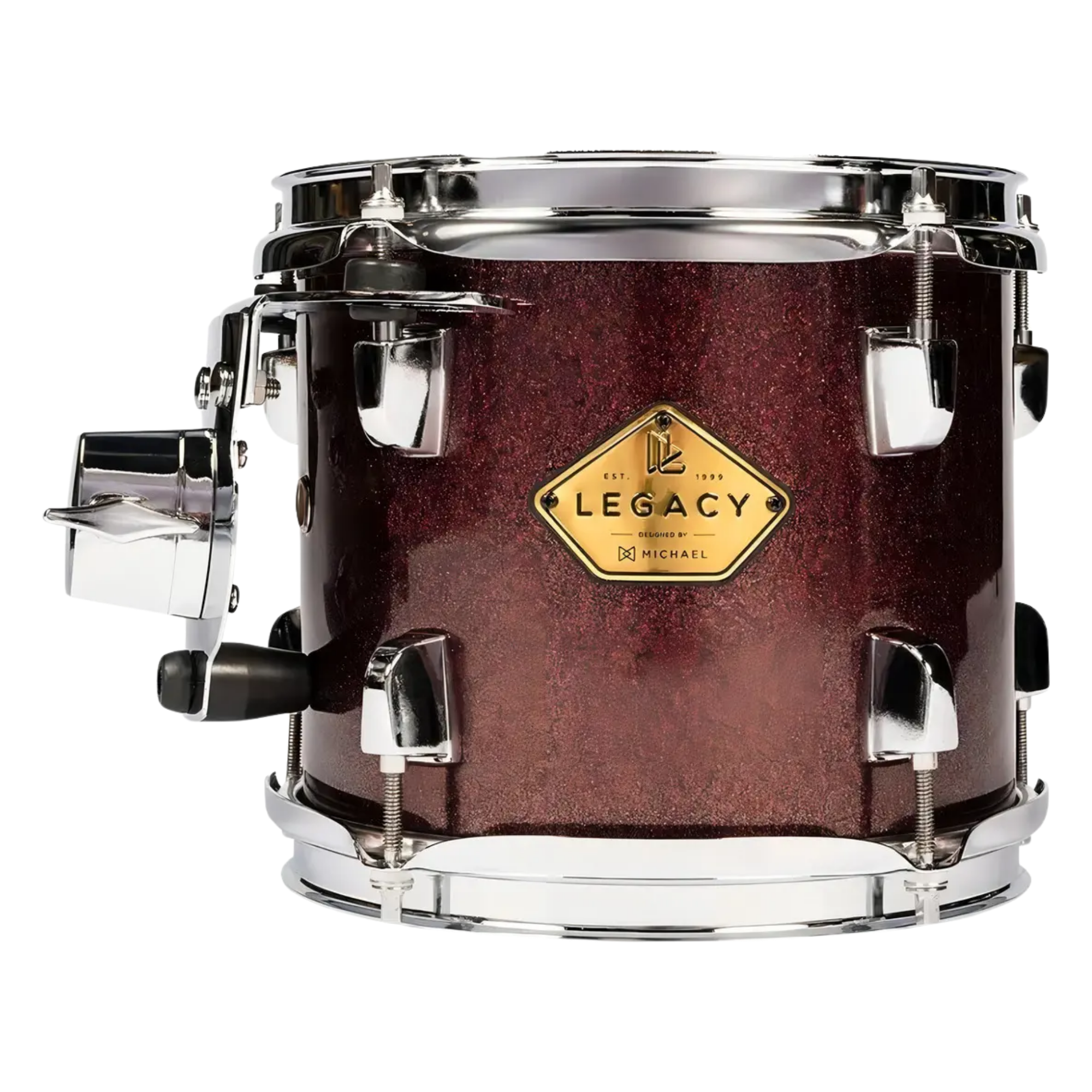 Tom para Bateria Michael Legacy DMLT0807 SWR Sparkle Wine 8" x 7" Casco Poplar com Suspensão M.S.3 e Holder