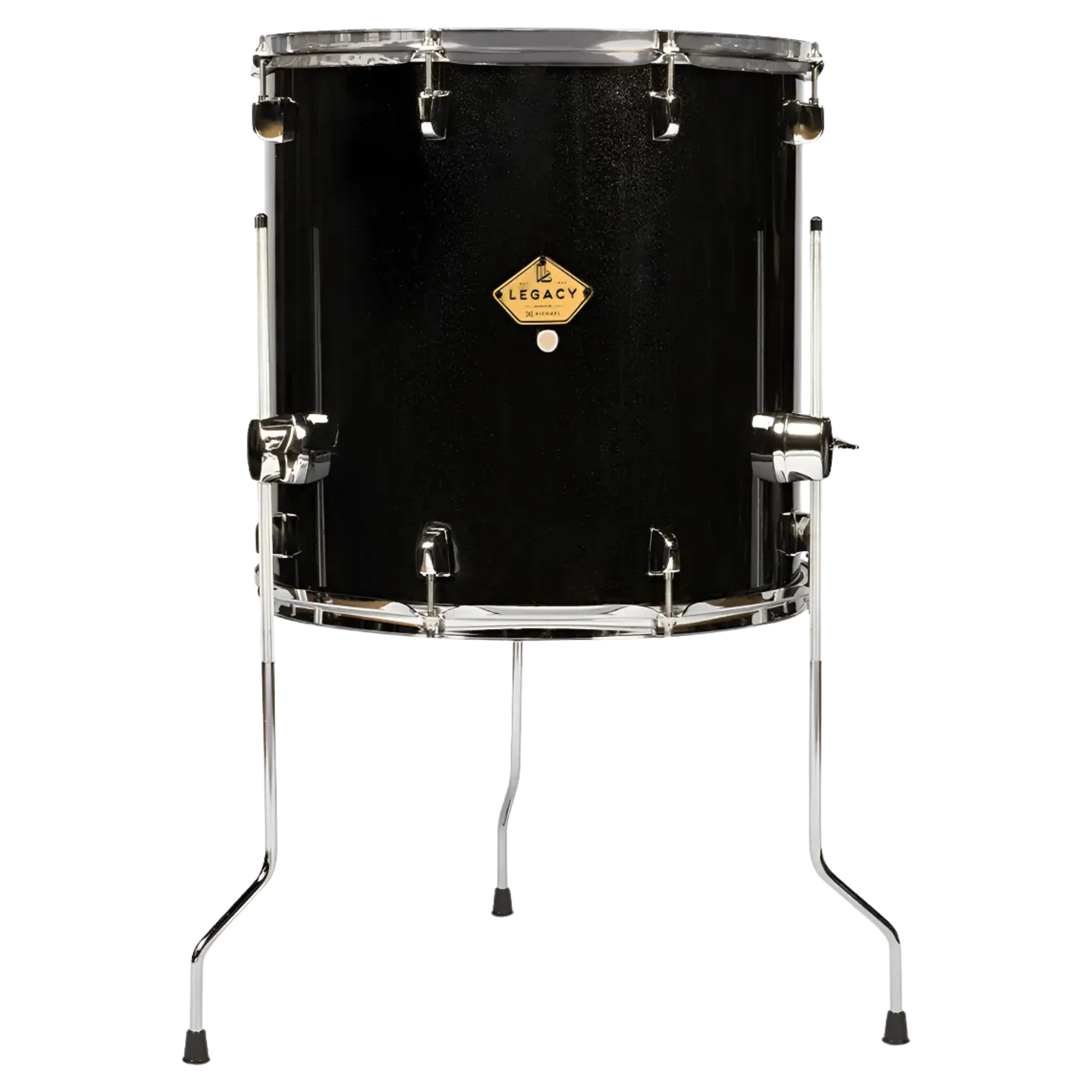 Surdo para Bateria Michael Legacy DMLF1616 SBK Sparkle Black 16" x 16" Casco Poplar com Pés Extralongos