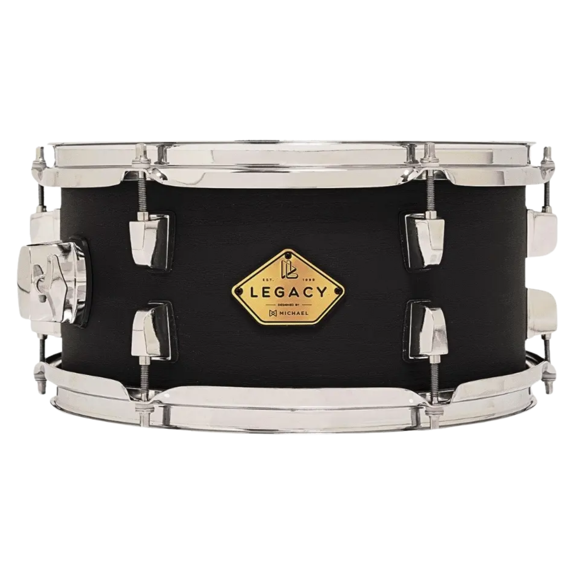 Tom para Bateria Michael Legacy Slim DMLT1206 MBK Matte Black 12" x 6" Casco Poplar
